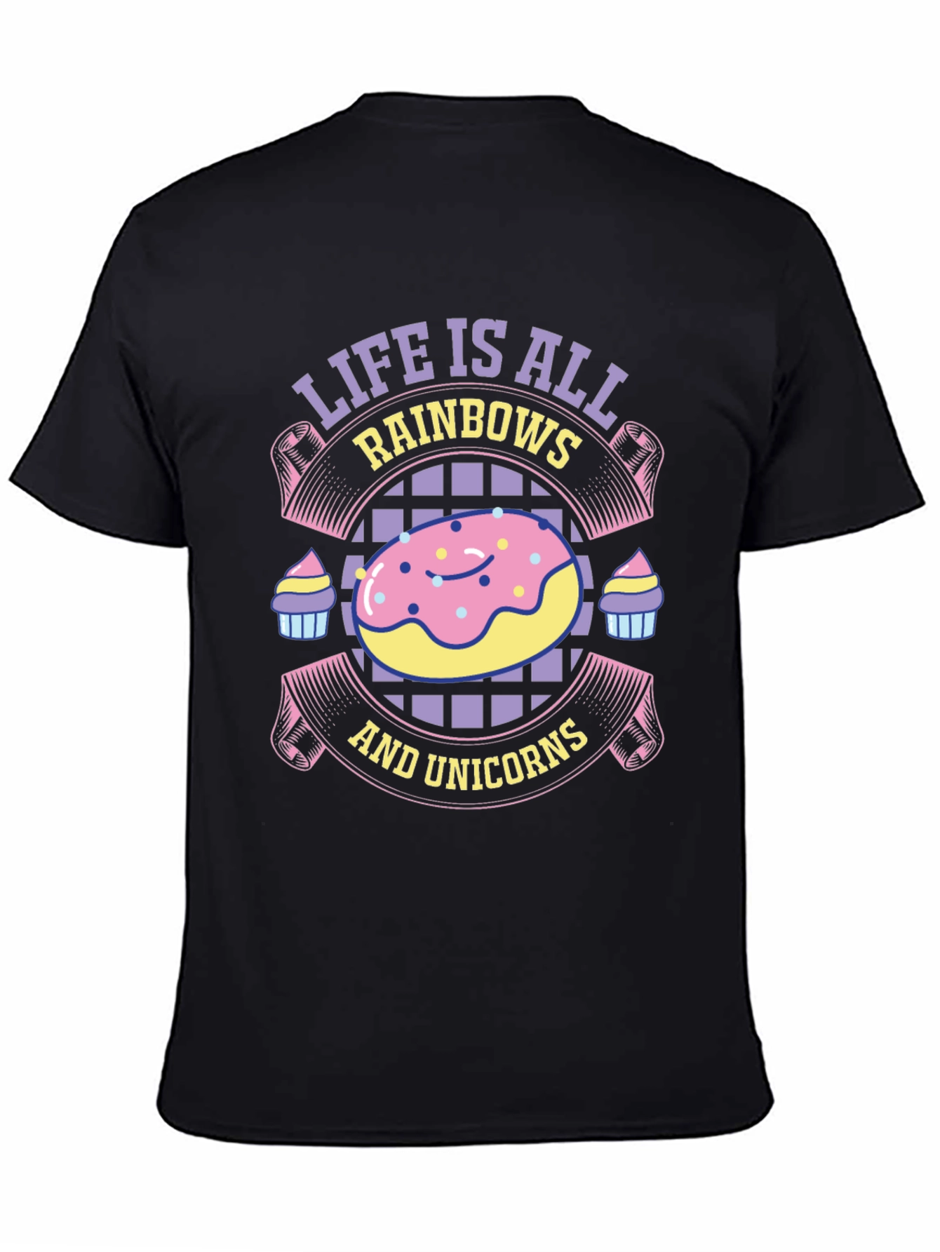 Black Life is All Rainbows & Unicorns Graphic Tee view 4