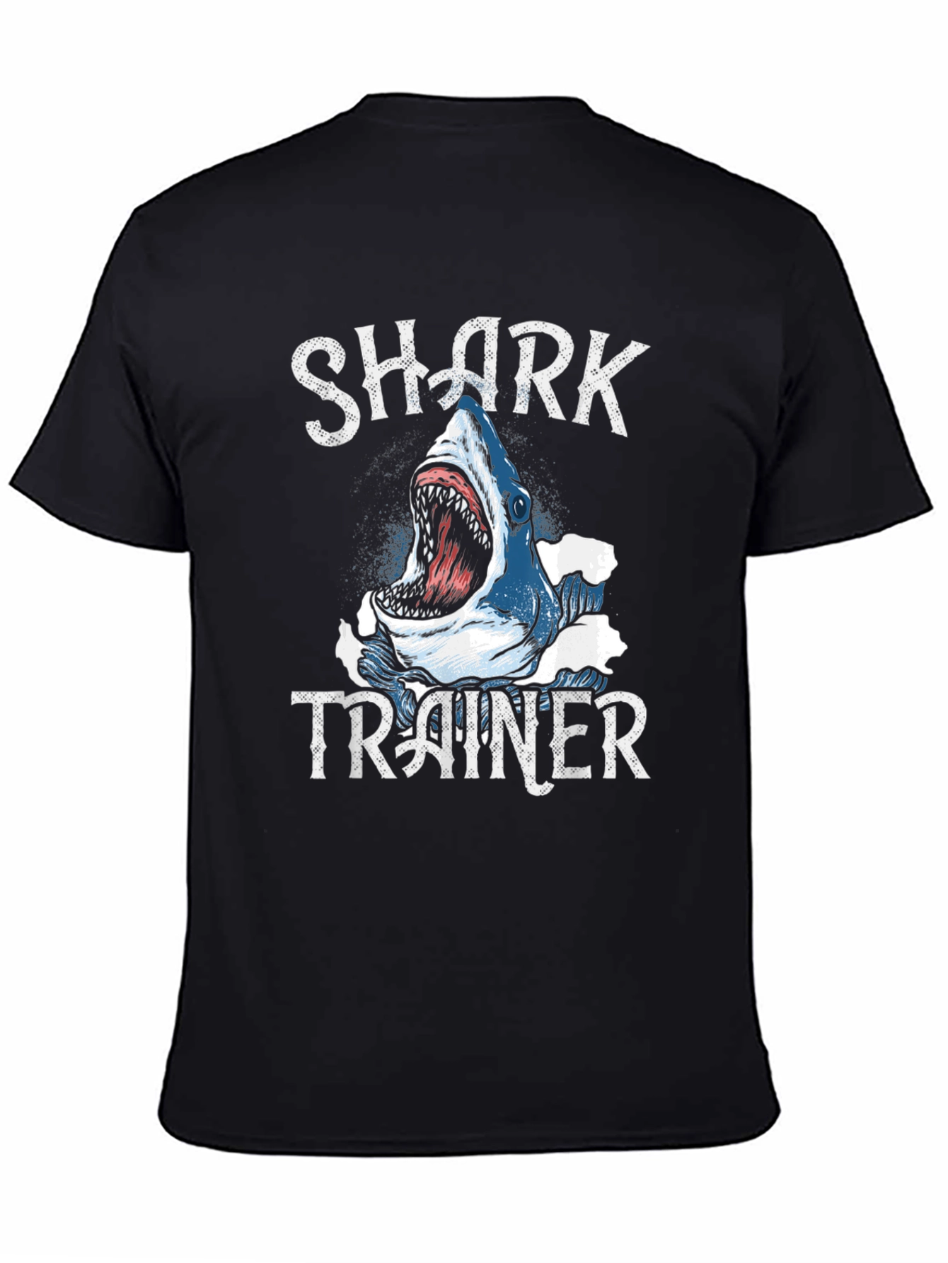 Black Shark Trainer Graphic Tee - Black Cotton T-Shirt view 4