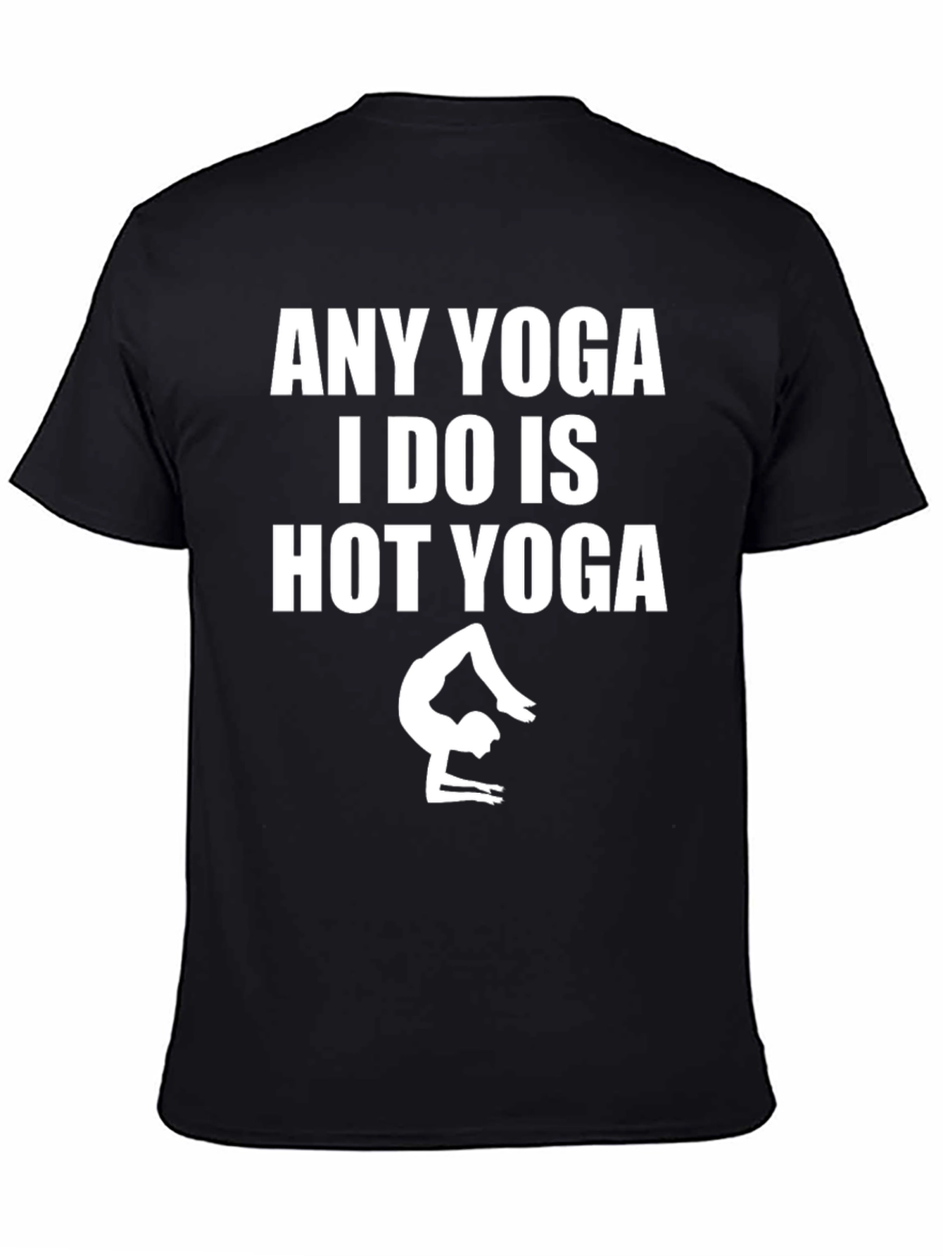 Black Hot Yoga T-Shirt - Funny Yoga Tee view 4