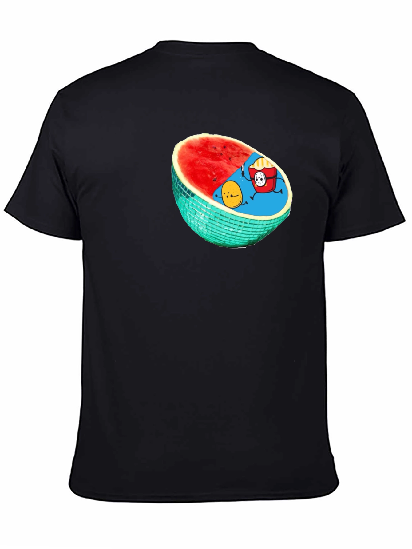 Black Fun Watermelon T-Shirt view 4