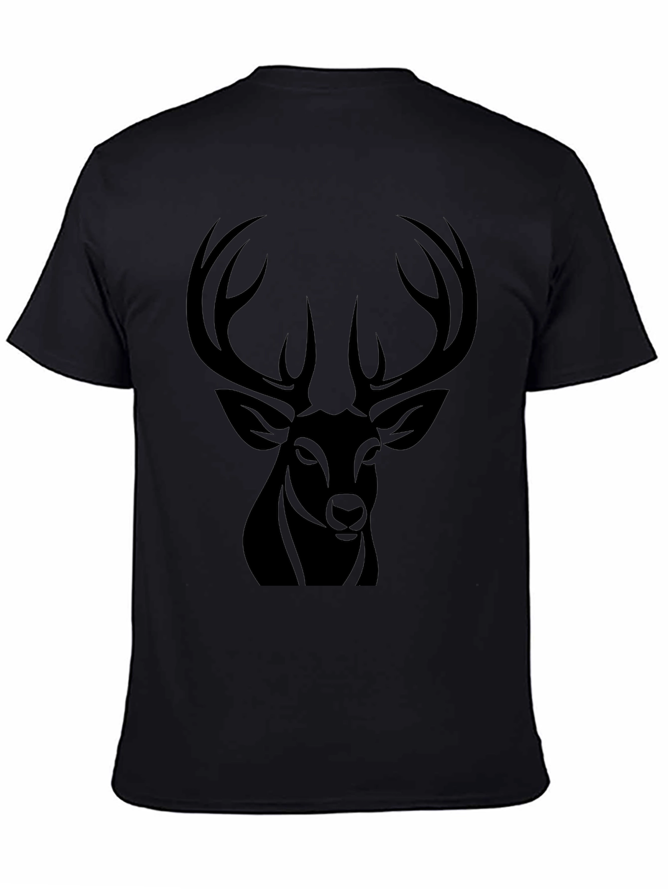 Black Black Deer Graphic Tee - Men's Casual Fashion view 4