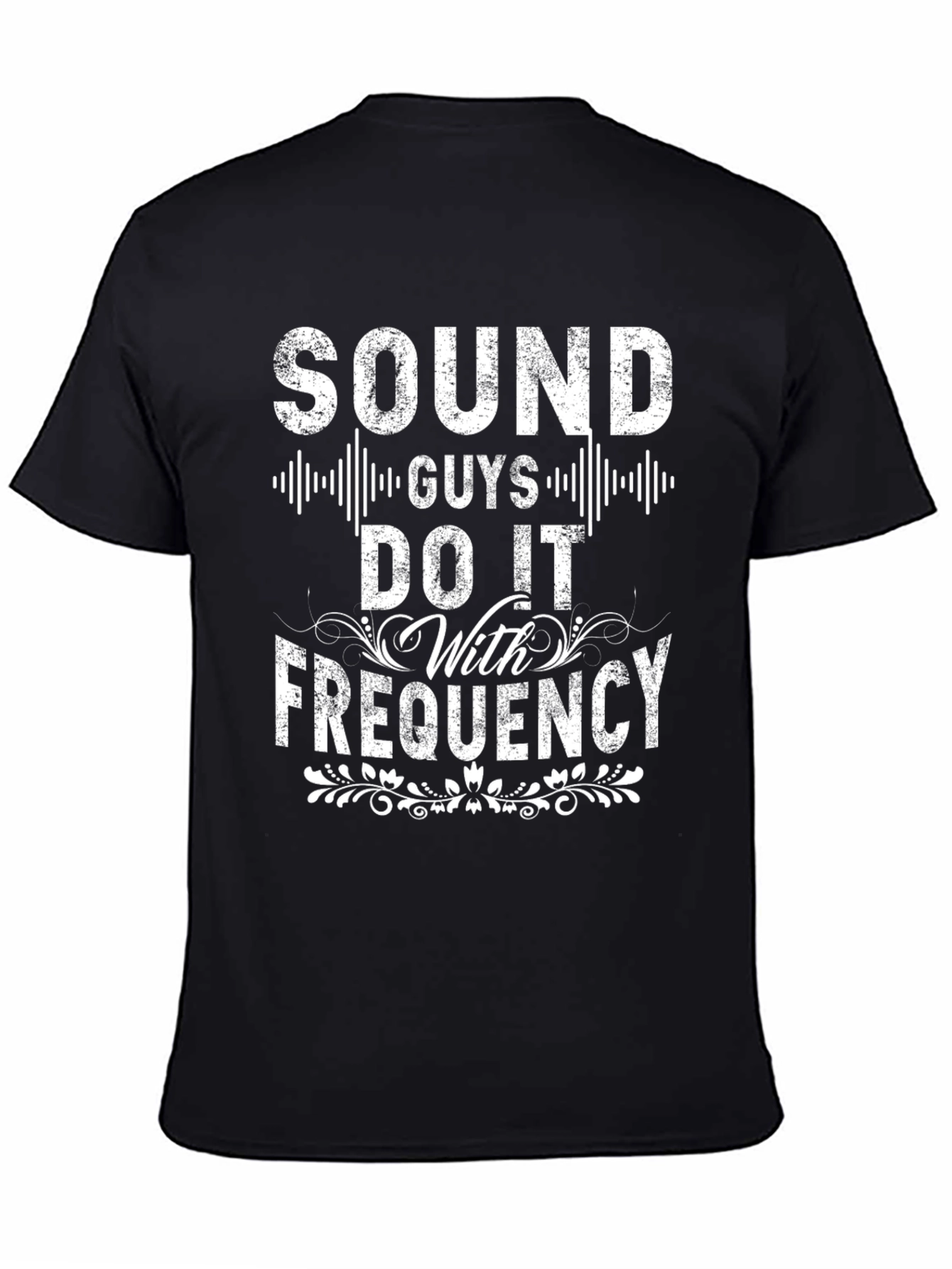 Black Sound Guys Do It With Frequency Black T-Shirt view 4