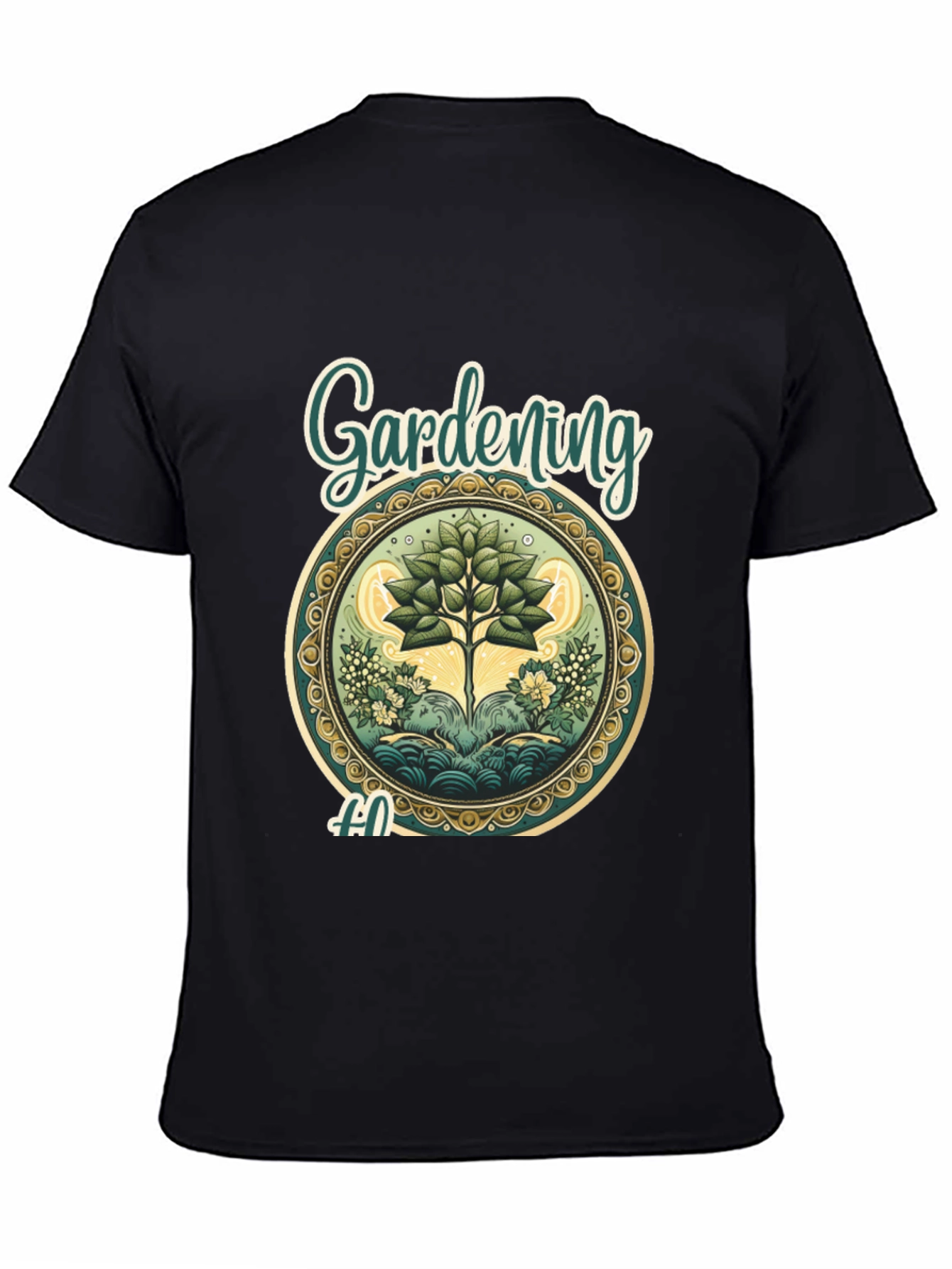Black Gardening T-Shirt: Nature Lover's Tee view 4
