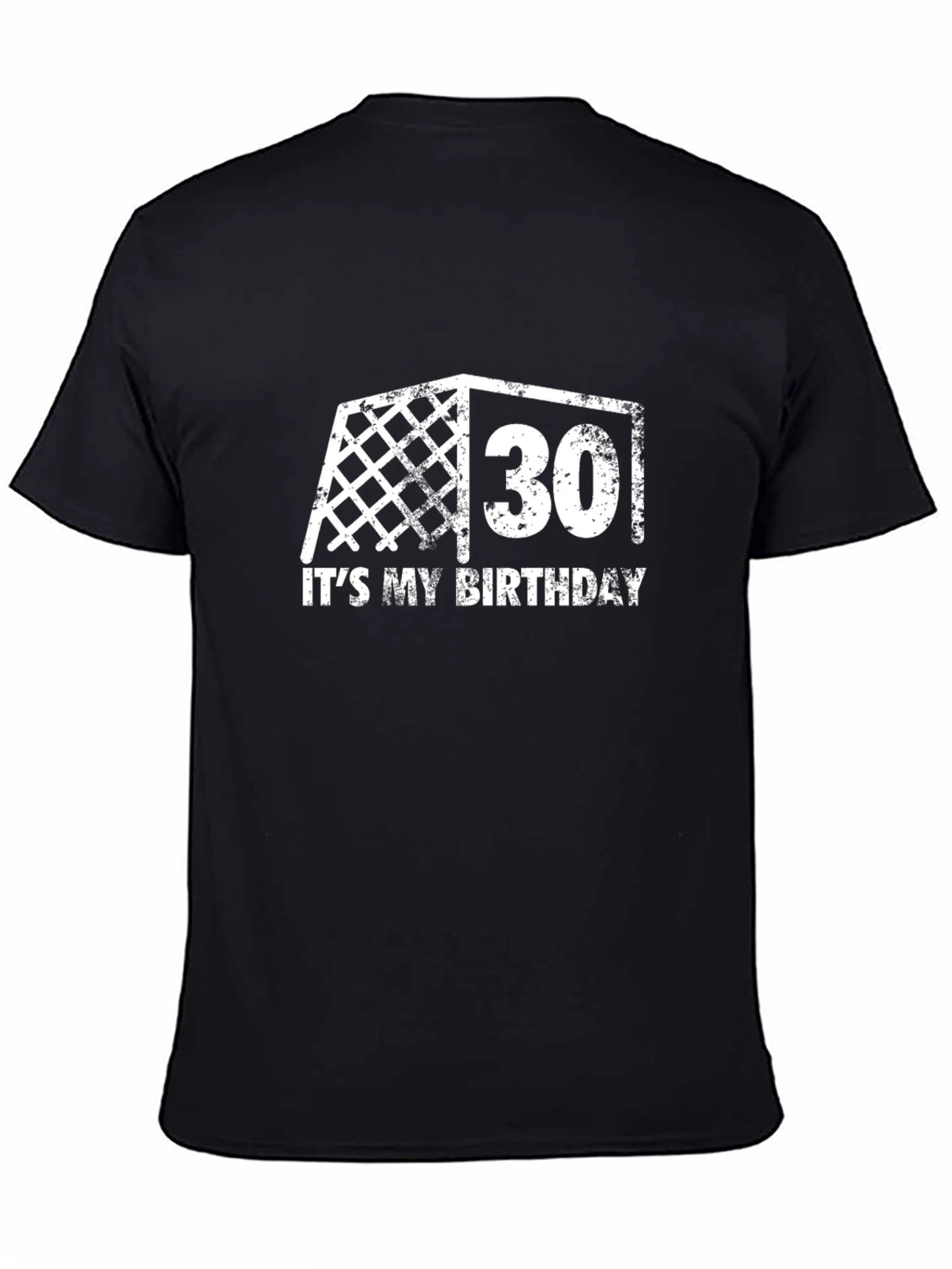 Black It's My Birthday 30 Soccer Goal Graphic T-Shirt view 4