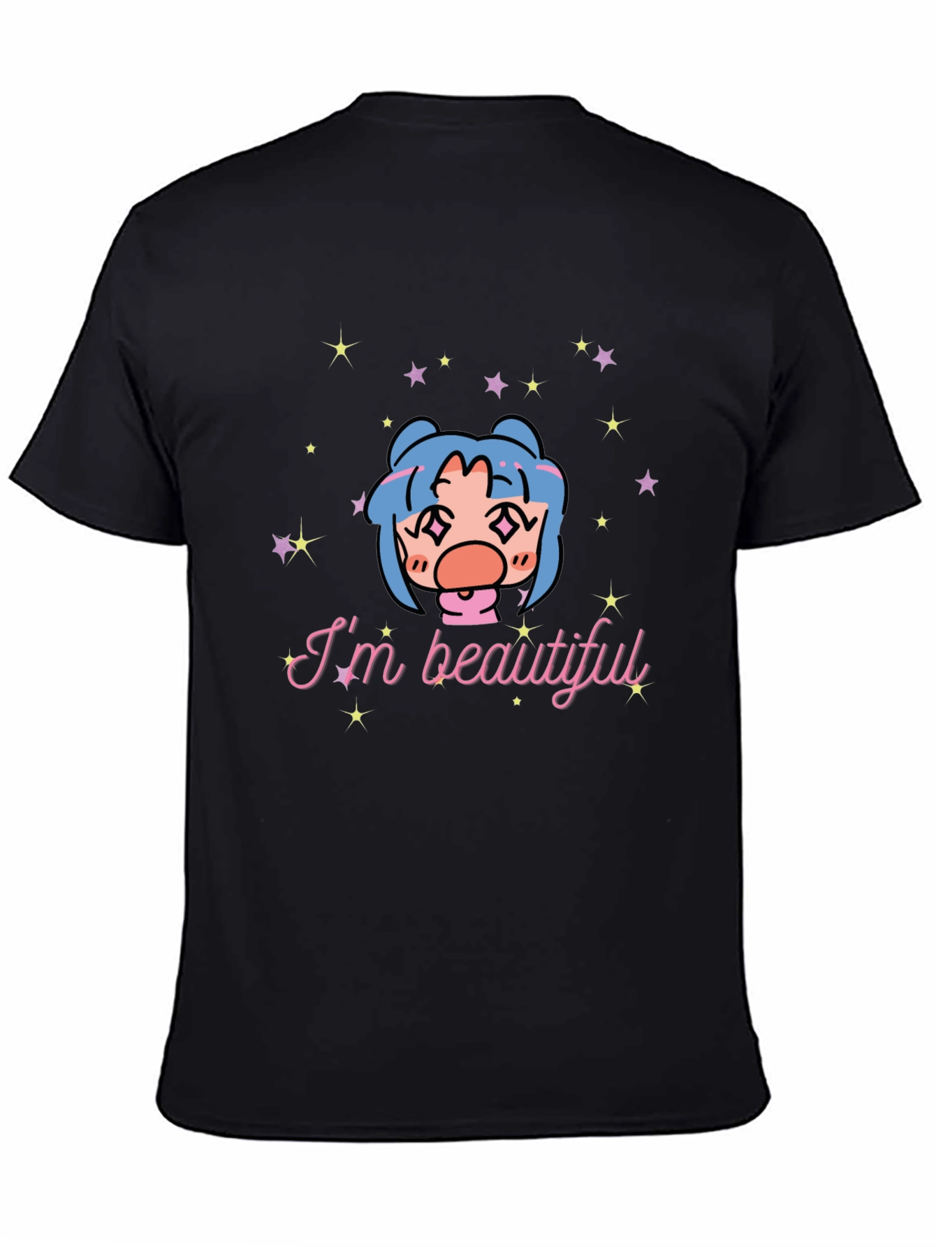 Black I'm Beautiful Graphic T-Shirt - Black view 4