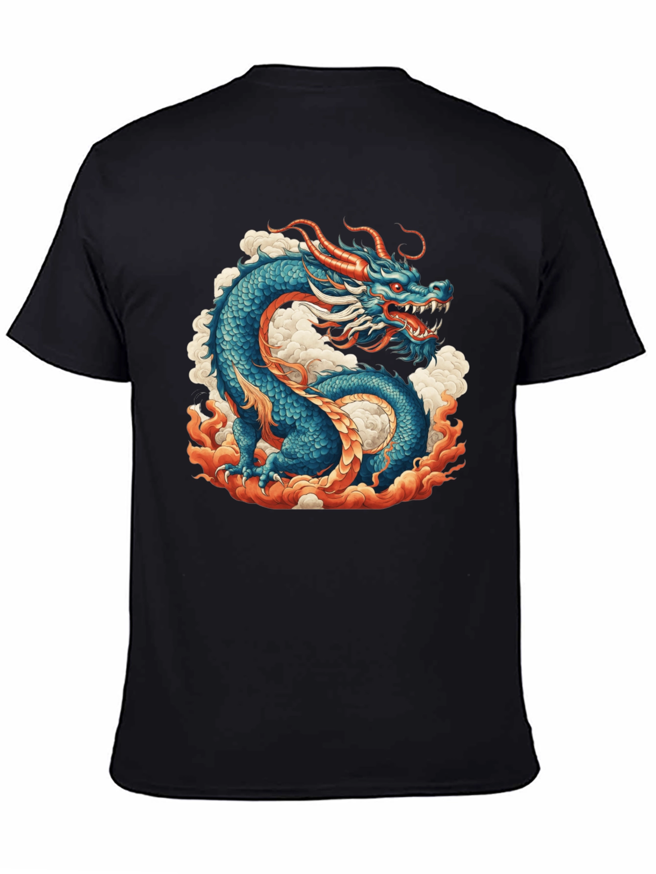 Black Dragon Graphic Tee - Men's Black T-Shirt view 4