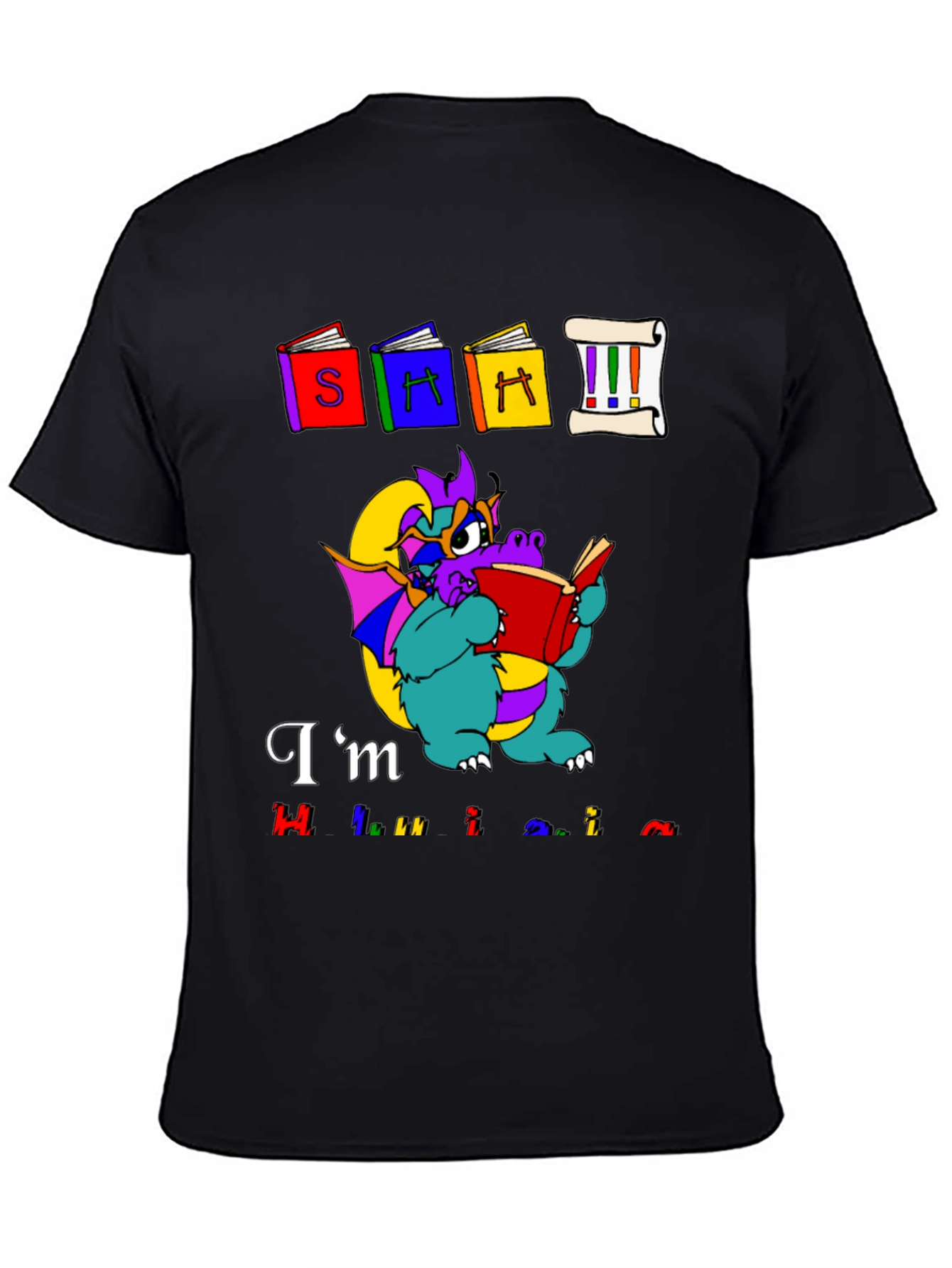 Black Book Dragon Graphic Tee - I'm Hilarious T-Shirt view 4