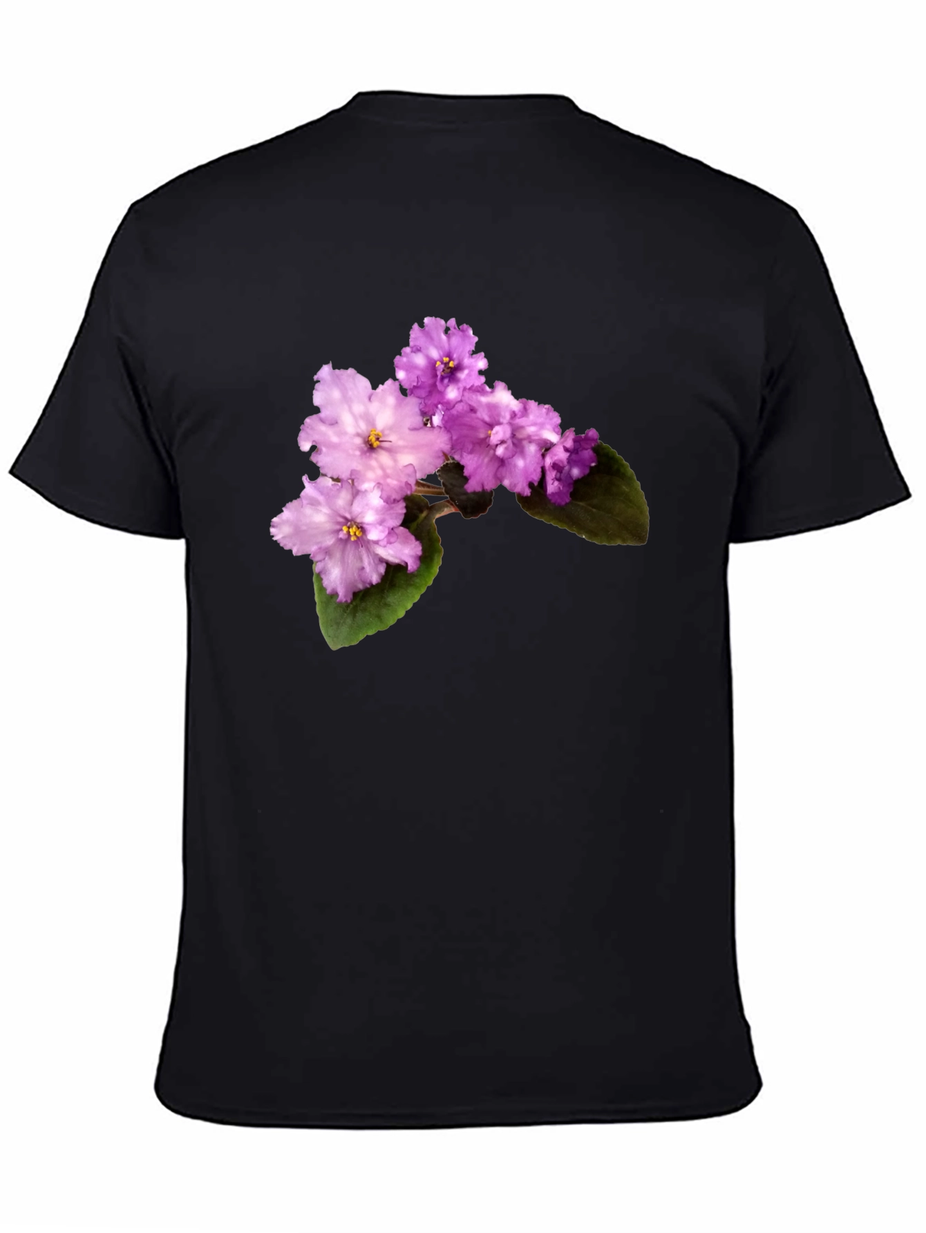 Black Floral Print T-Shirt - Stylish & Comfortable view 4