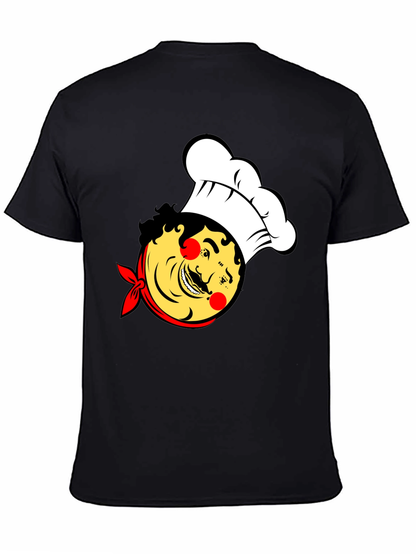 Black Chef Cartoon Graphic T-Shirt view 4