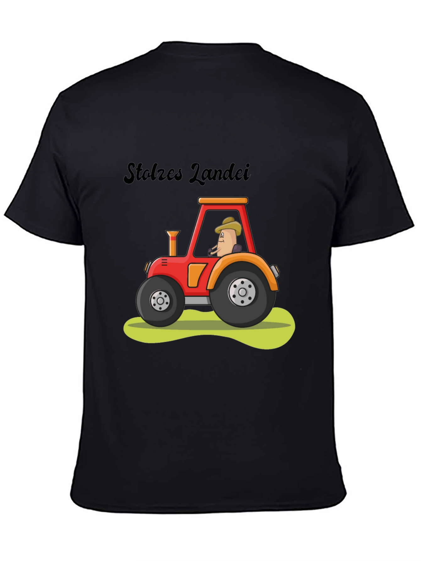 Black Stolzes Landei Tractor Graphic Tee view 4