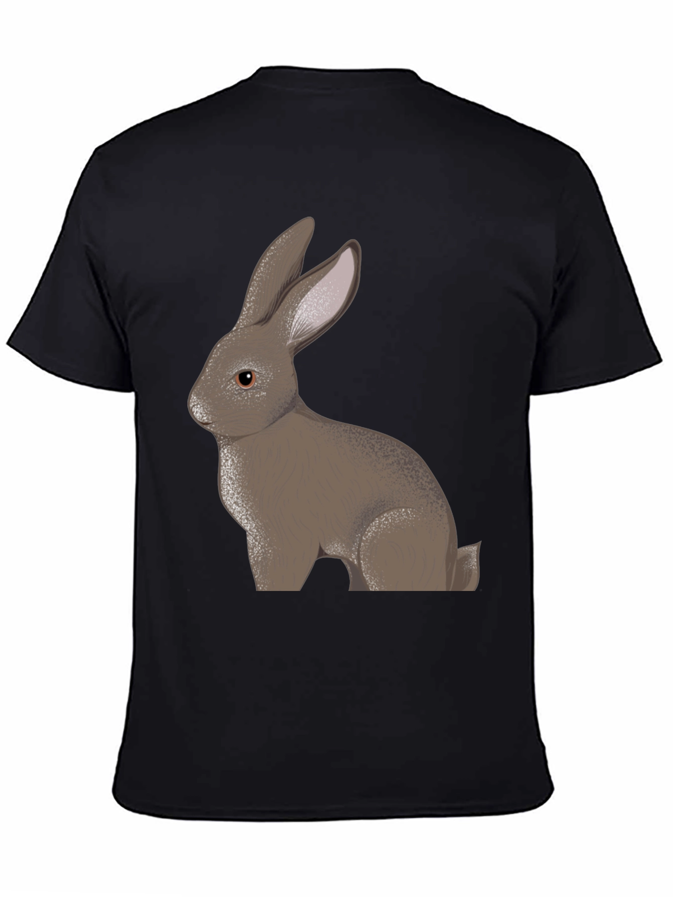 Black Bunny Rabbit Graphic Tee - Soft Cotton Blend view 4
