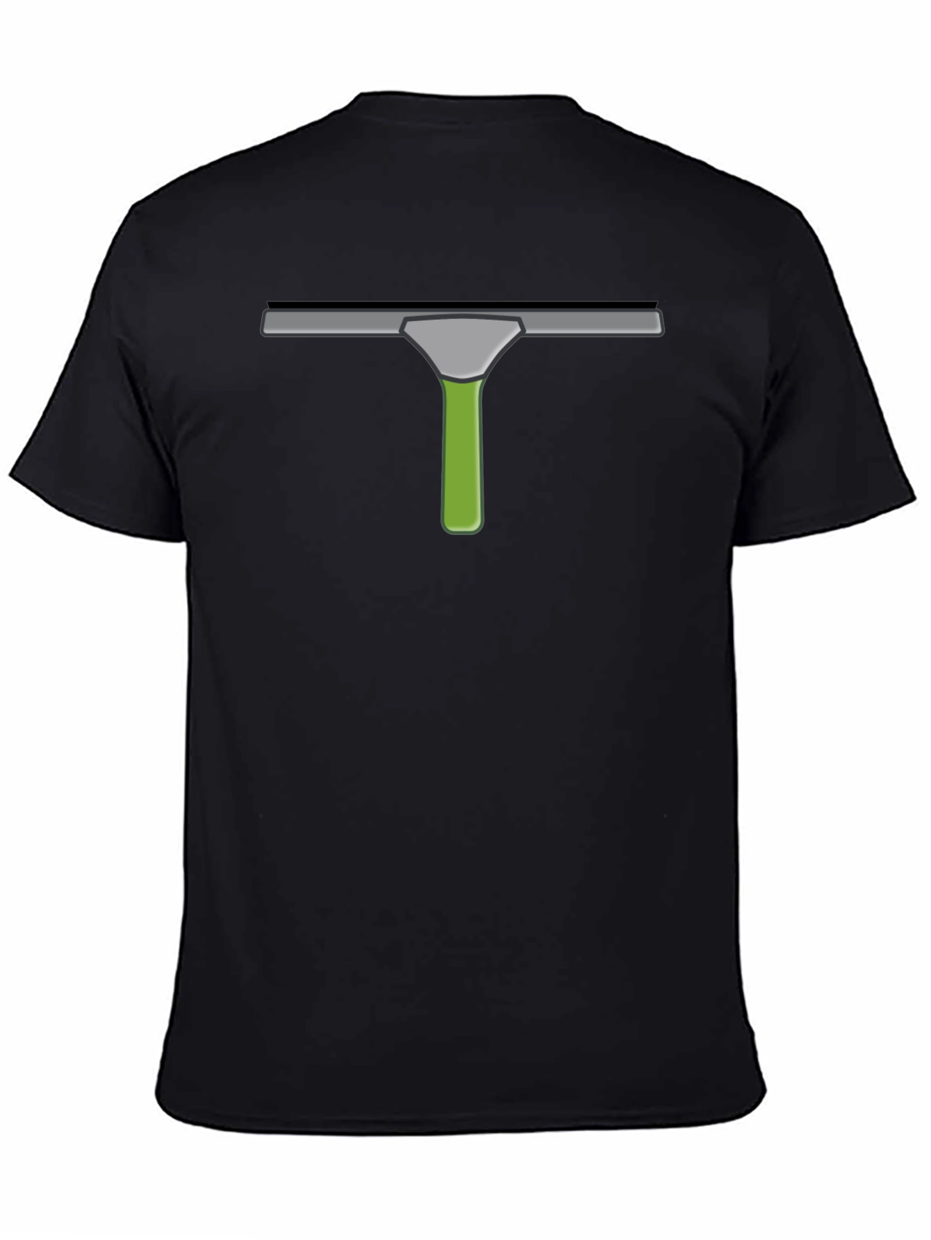 Black Squeegee Graphic Tee - Window Cleaner Humor T-Shirt view 4