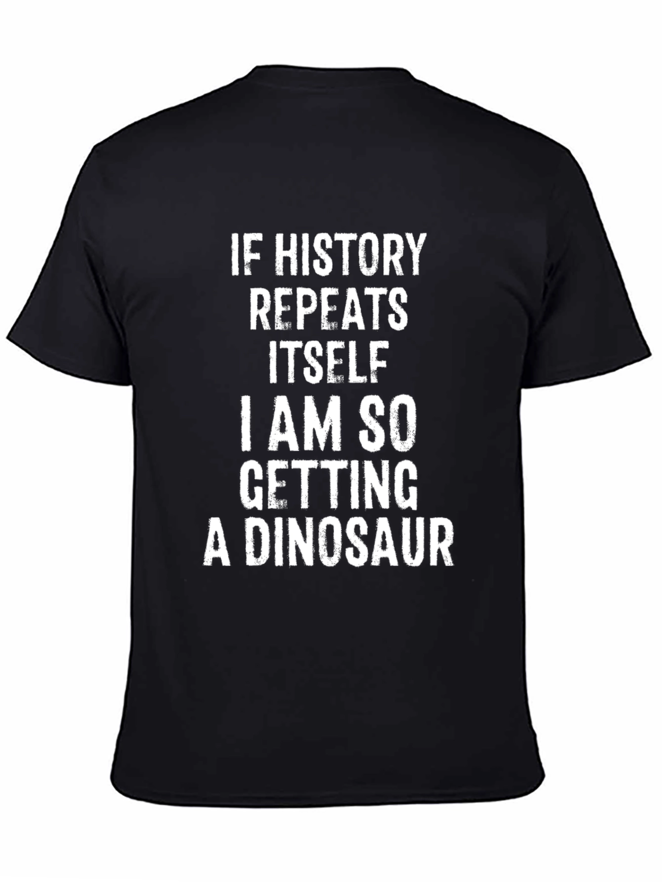 Black Funny Dinosaur T-Shirt - History Humor Tee view 4