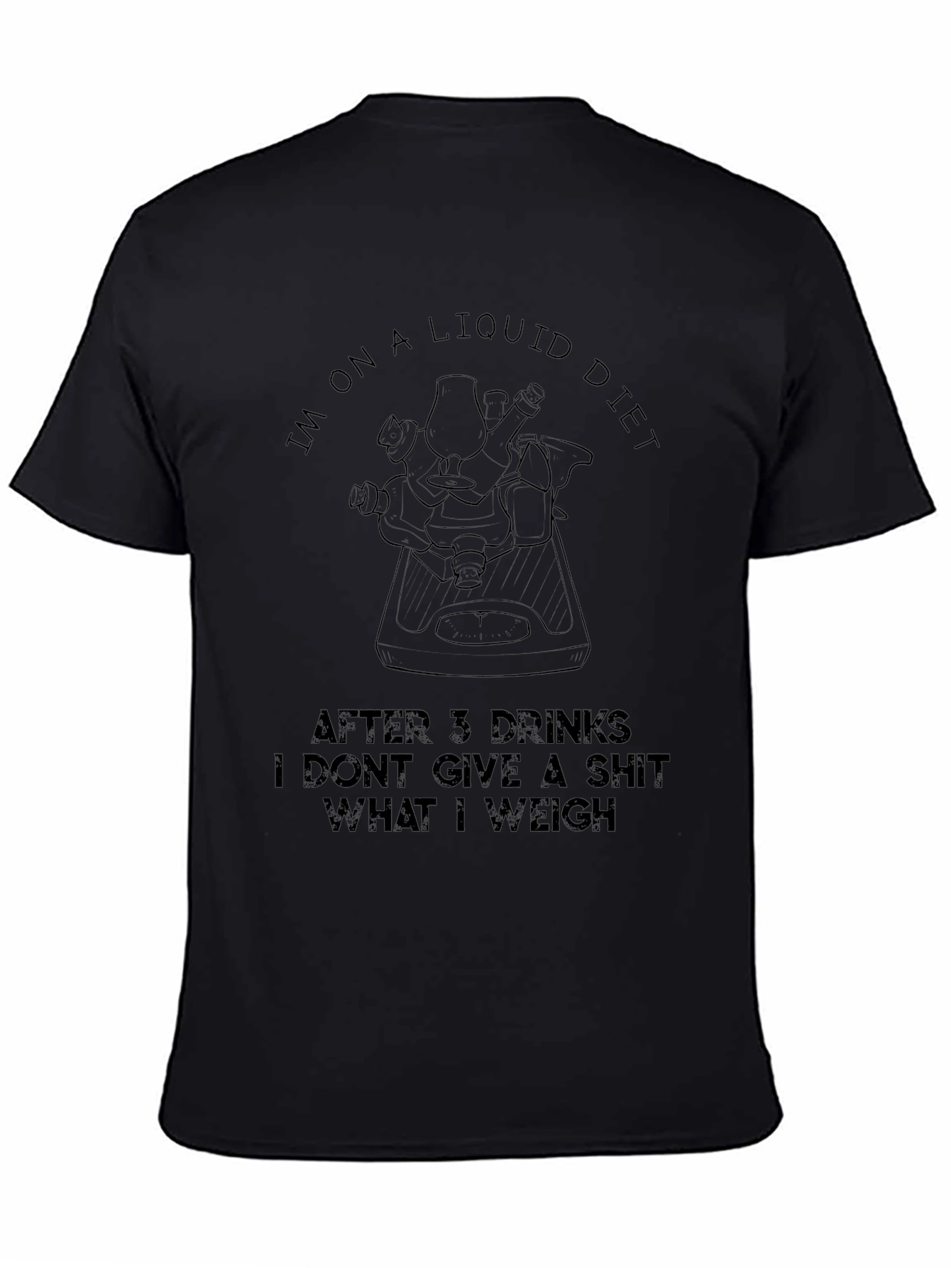 Black Liquid Diet T-Shirt - Funny Drinking Shirt view 4