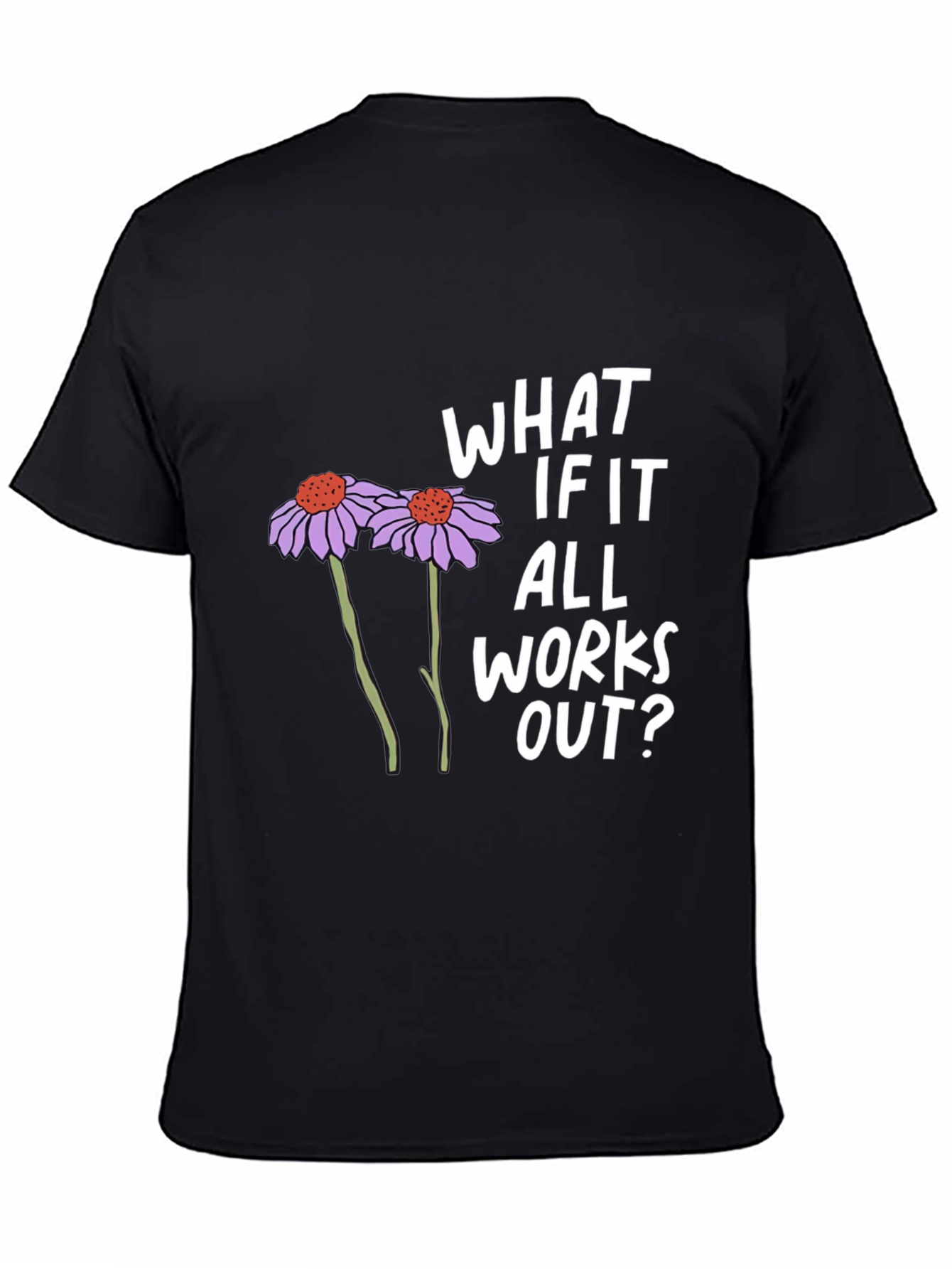 Black What If It All Works Out? Graphic Tee view 4