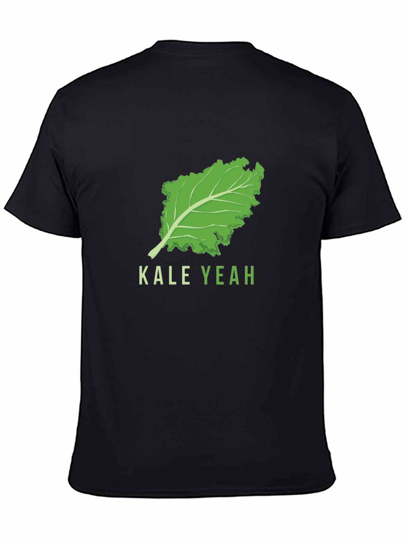 Black Kale Yeah T-Shirt - Black Cotton Tee view 4