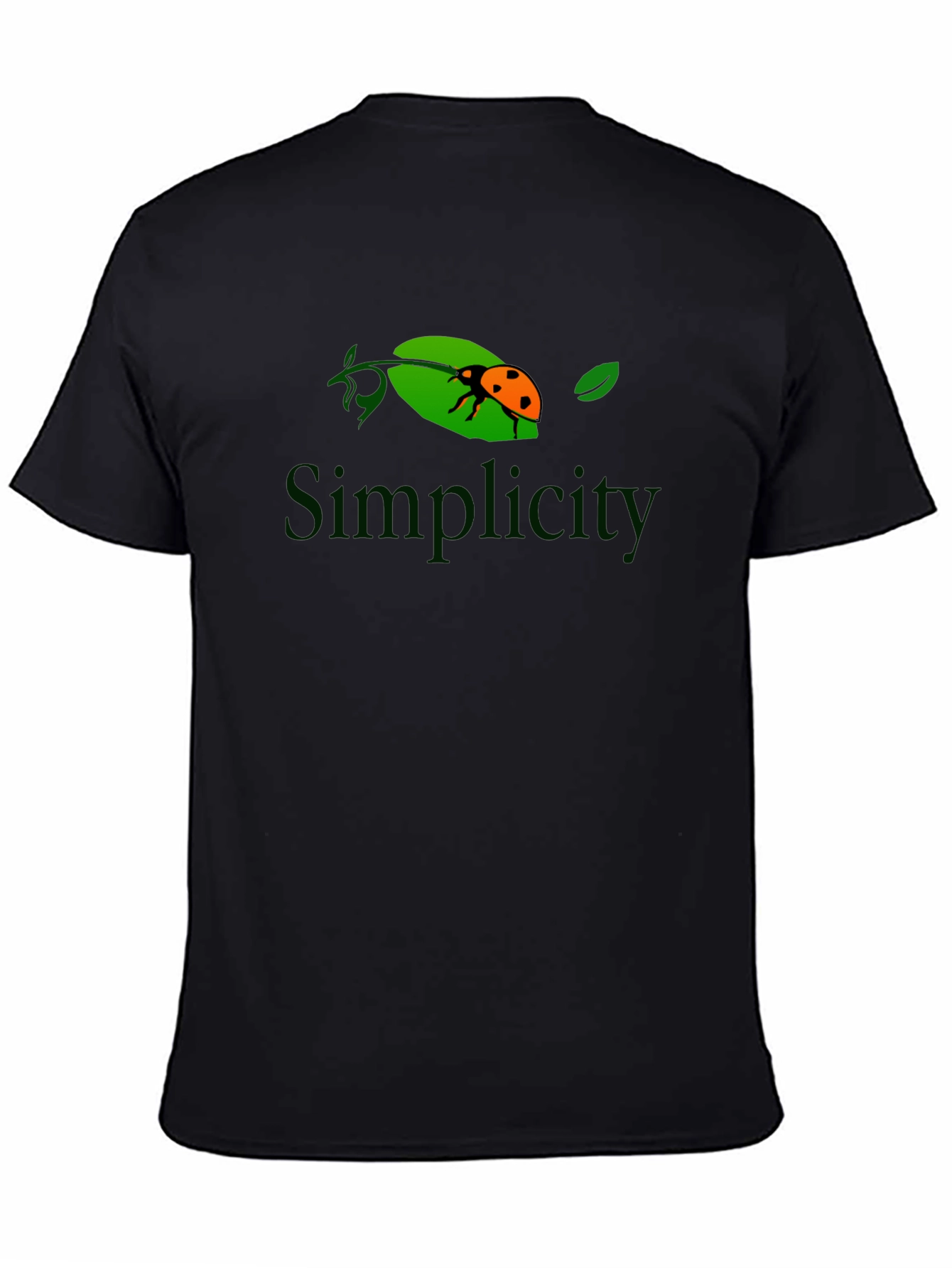 Simplicity Ladybug Graphic Tee - Black - 4