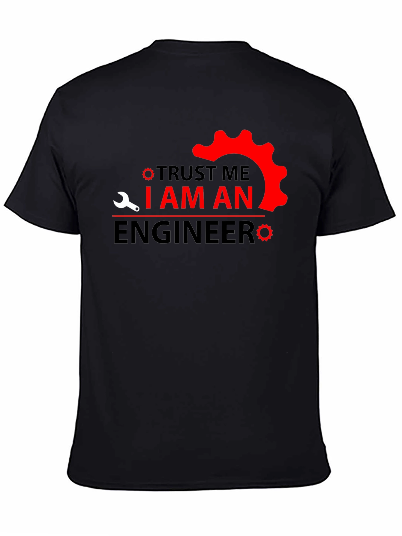 Black Trust Me I am An Engineer T-Shirt - Black view 4