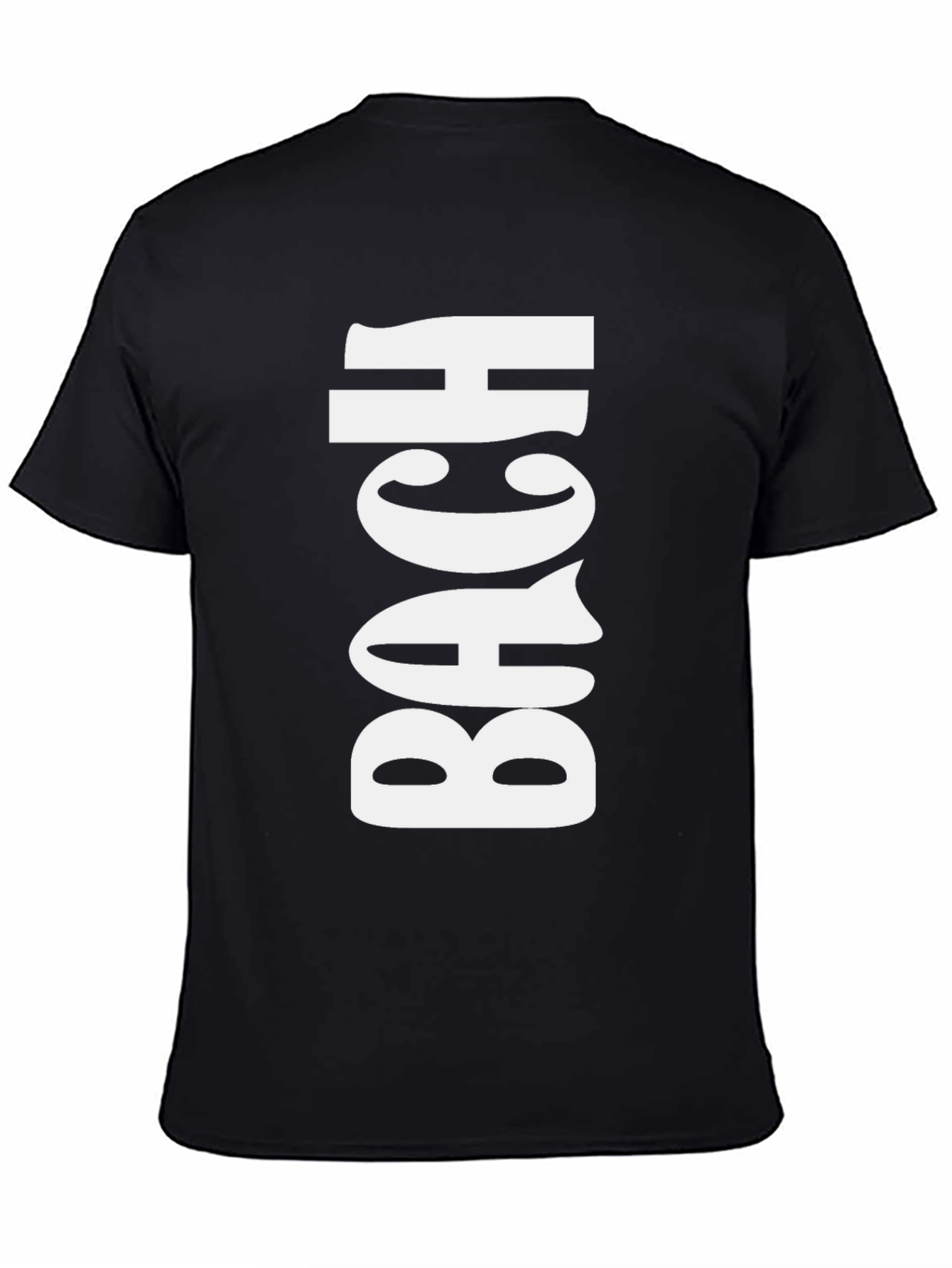 Black BACH Black Graphic Tee - Bold Statement T-Shirt view 4