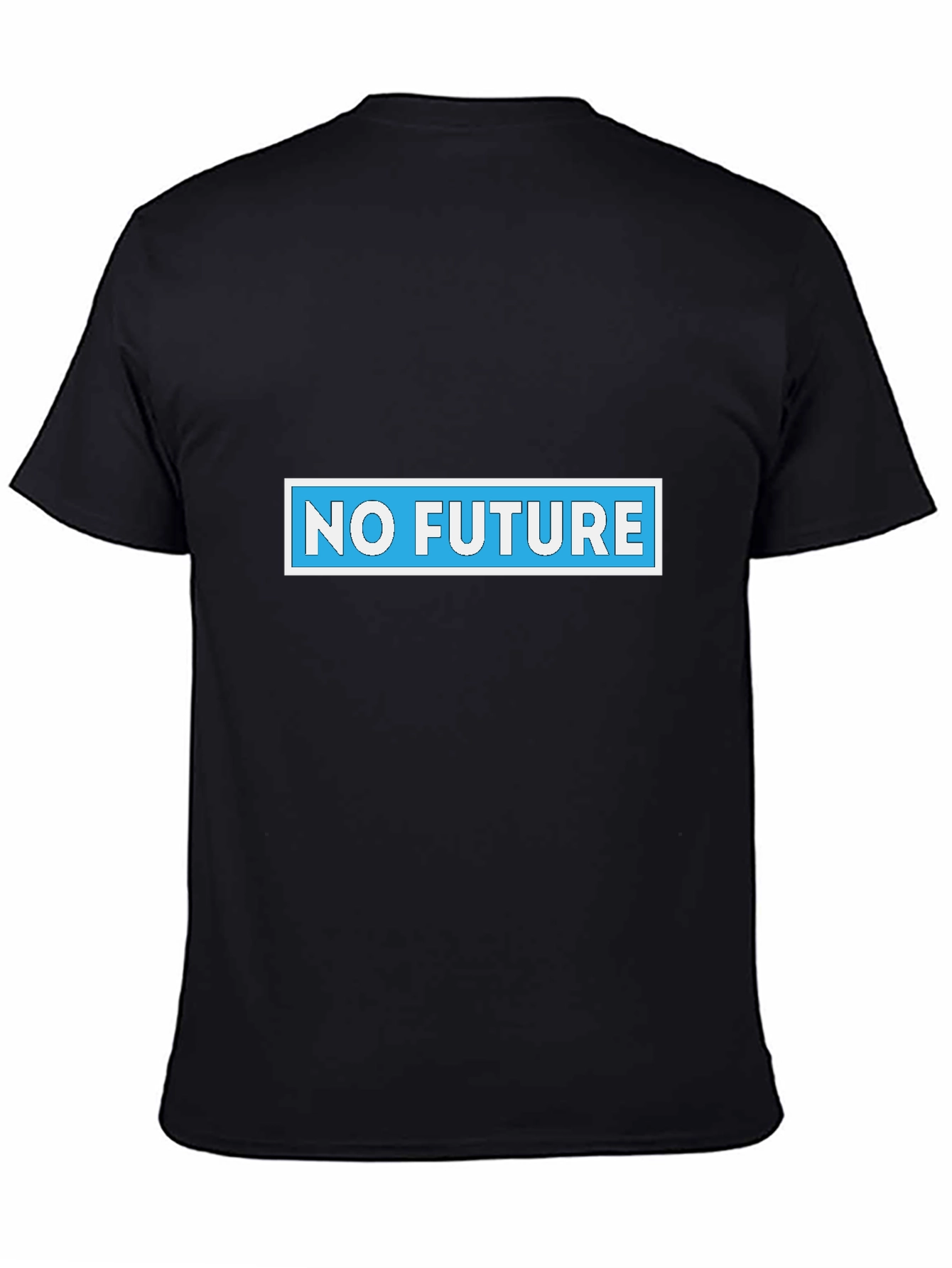 Black No Future Graphic Tee - Black Cotton Blend view 4