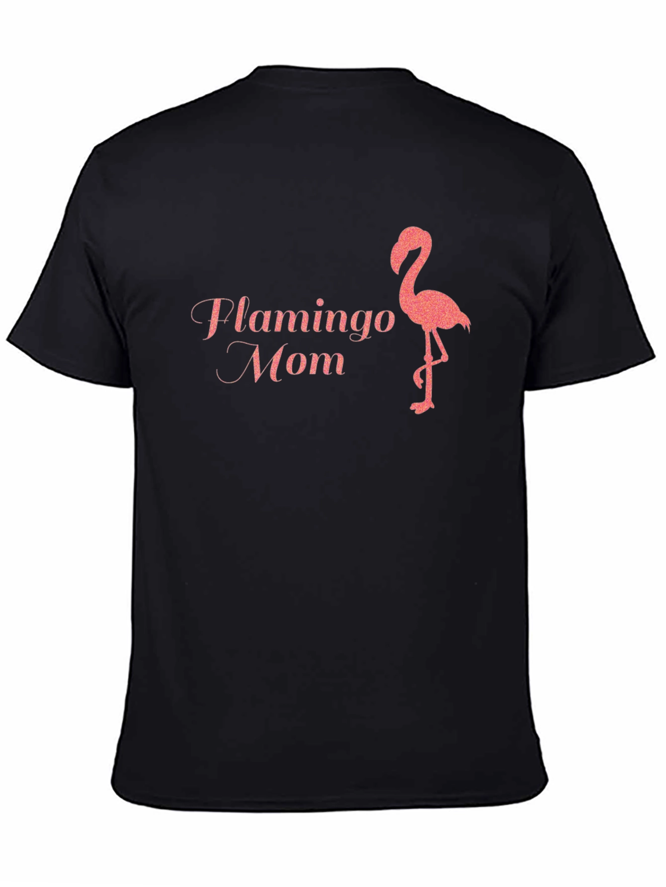 Black Flamingo Mom Graphic T-Shirt view 4