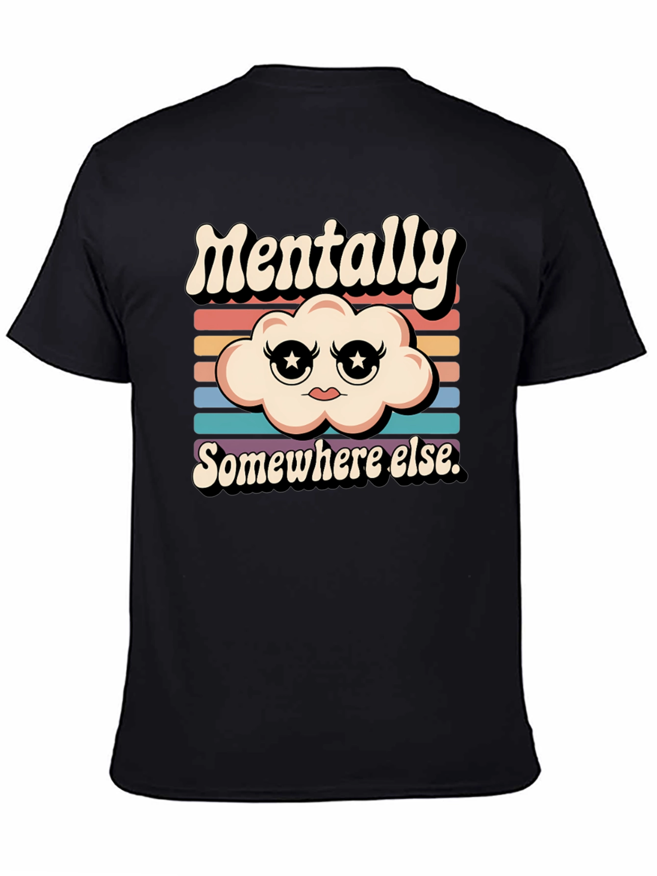 Black Mentally Somewhere Else Graphic Tee view 4