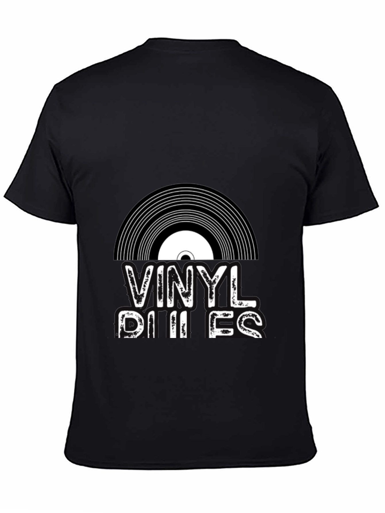 Black Vinyl Rules Black Graphic Tee view 4
