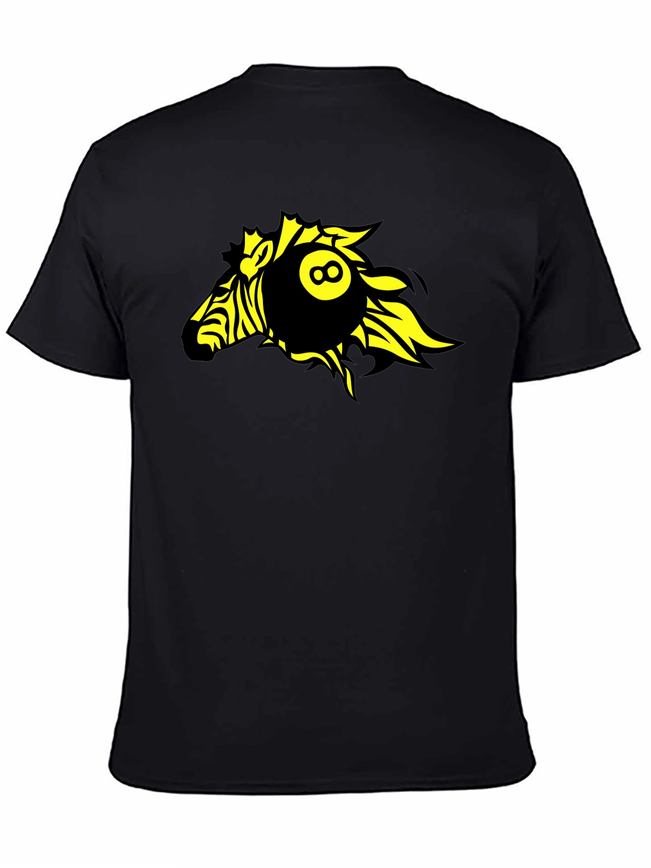 Black Zebra 8-Ball Graphic T-Shirt - Bold Design view 4