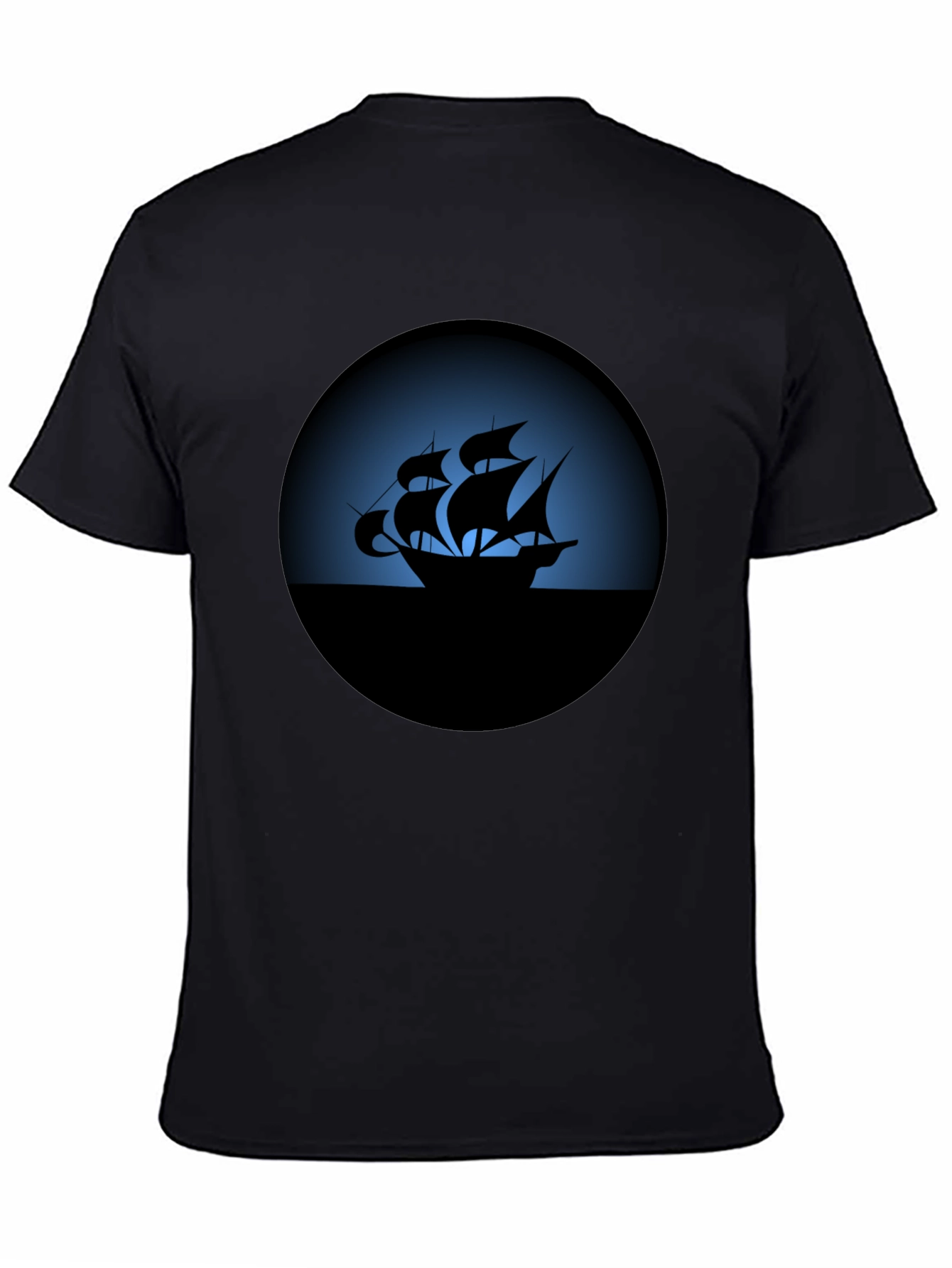 Black Nautical Silhouette Tee - Black view 4