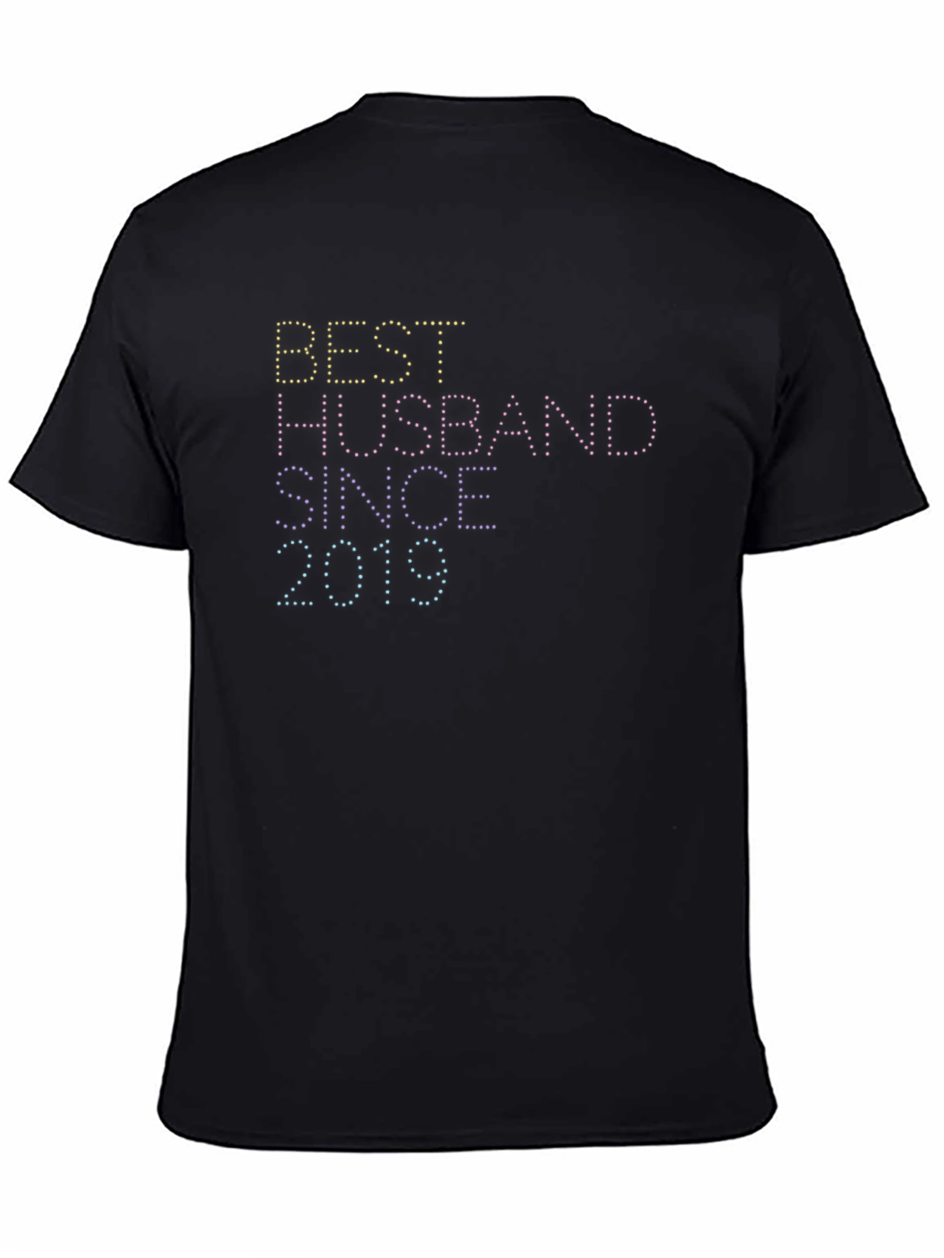 Black Best Husband Since 2019 Tee view 4