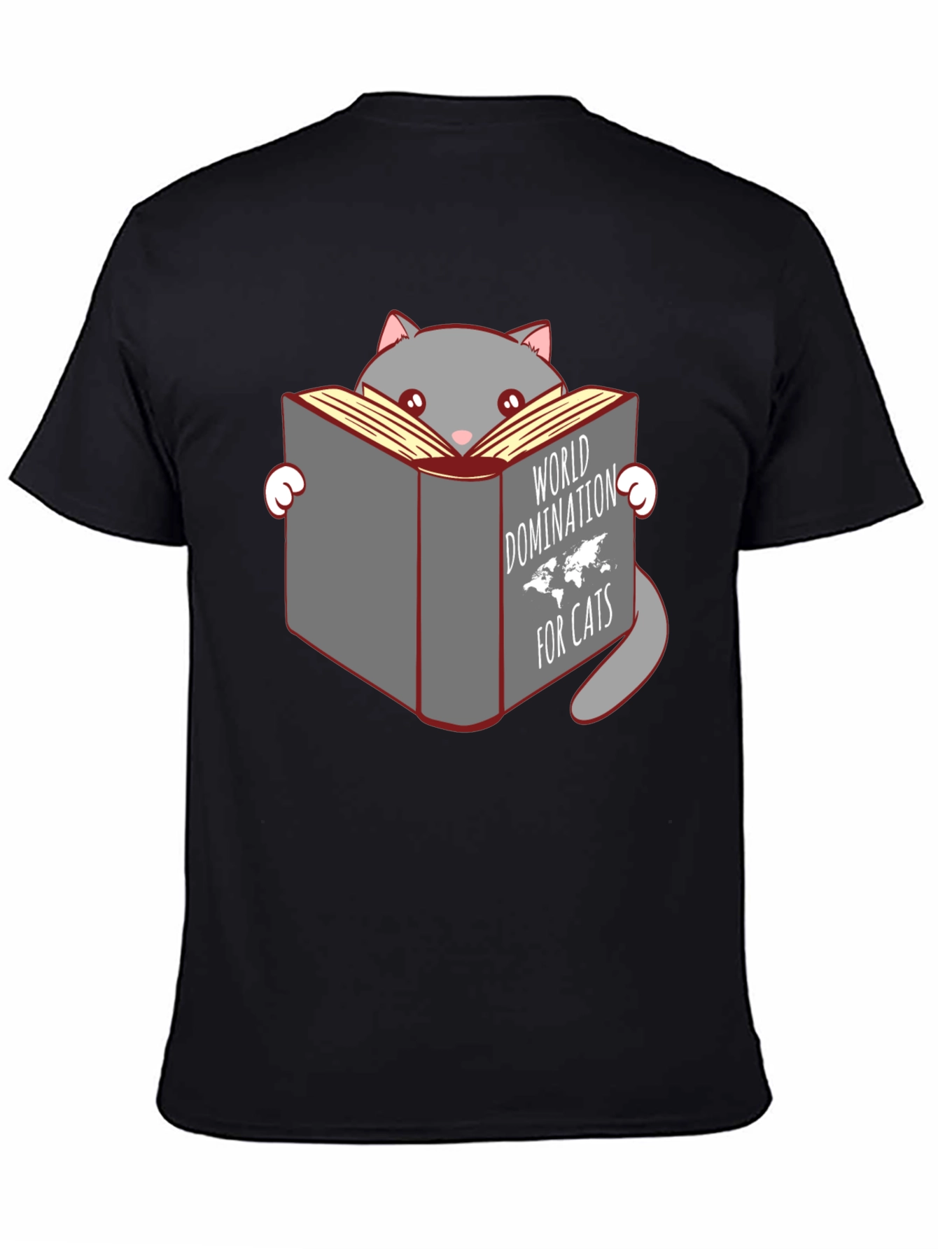 Black Cat World Domination T-Shirt: Hilarious Cat Lover Tee view 4