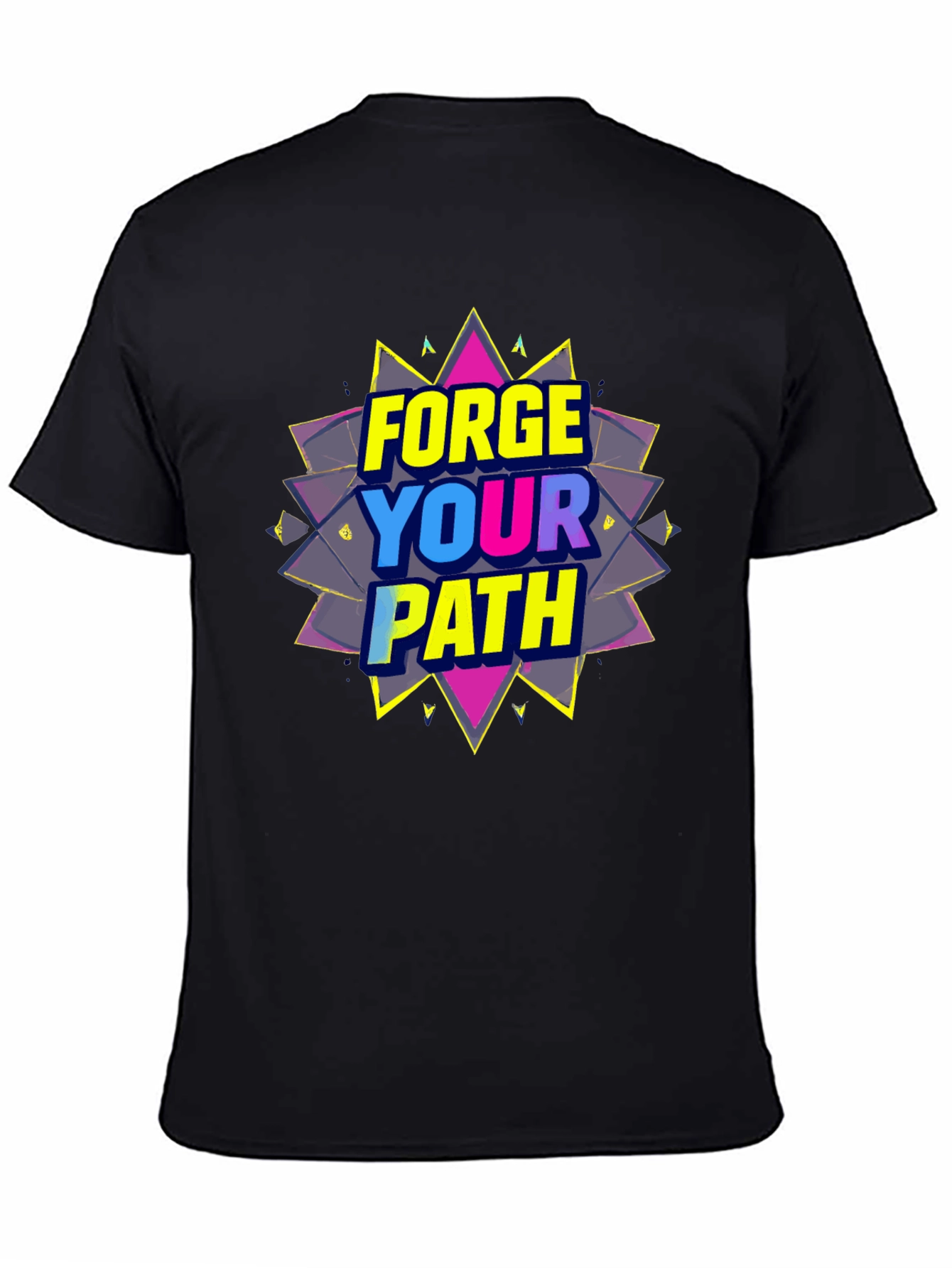 Black Forge Your Path Black Graphic T-Shirt view 4
