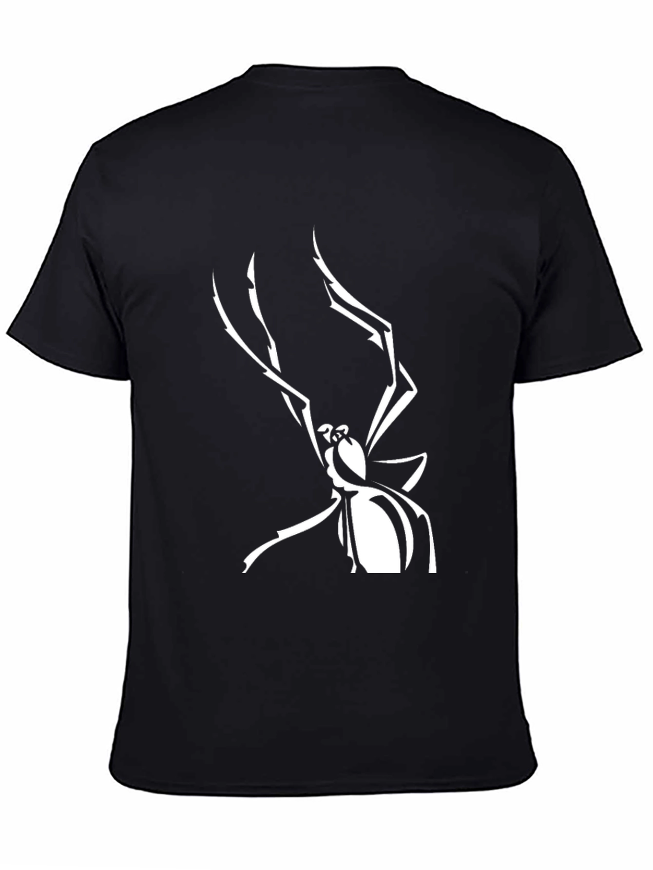 Black Spider Graphic Black T-Shirt for Men view 4