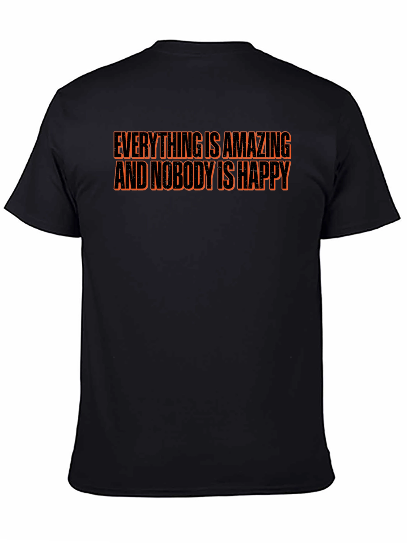 Black Everything is Amazing T-Shirt - Black Crew Neck Tee view 4