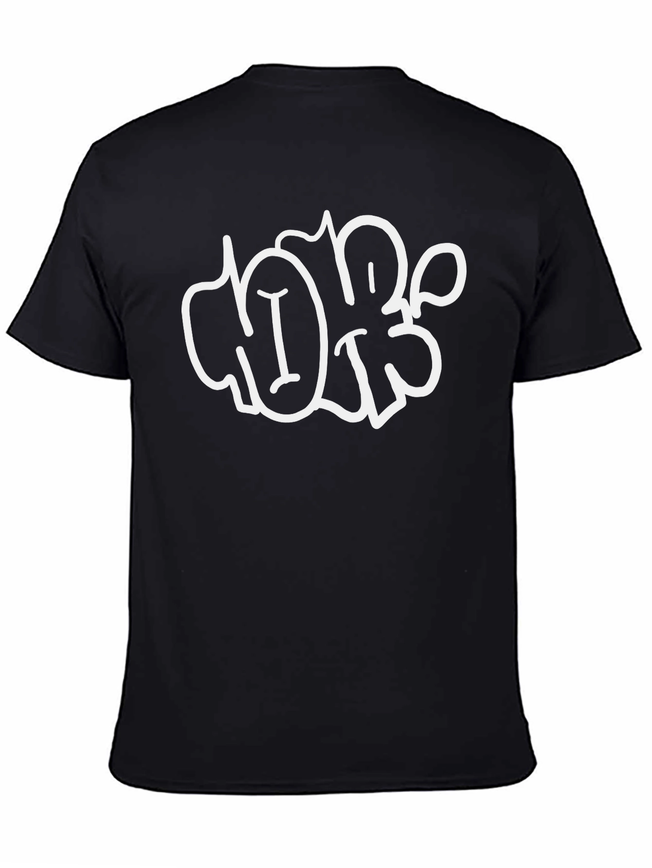 Black Cool Graphic Tee - Black Cotton Blend Shirt view 4