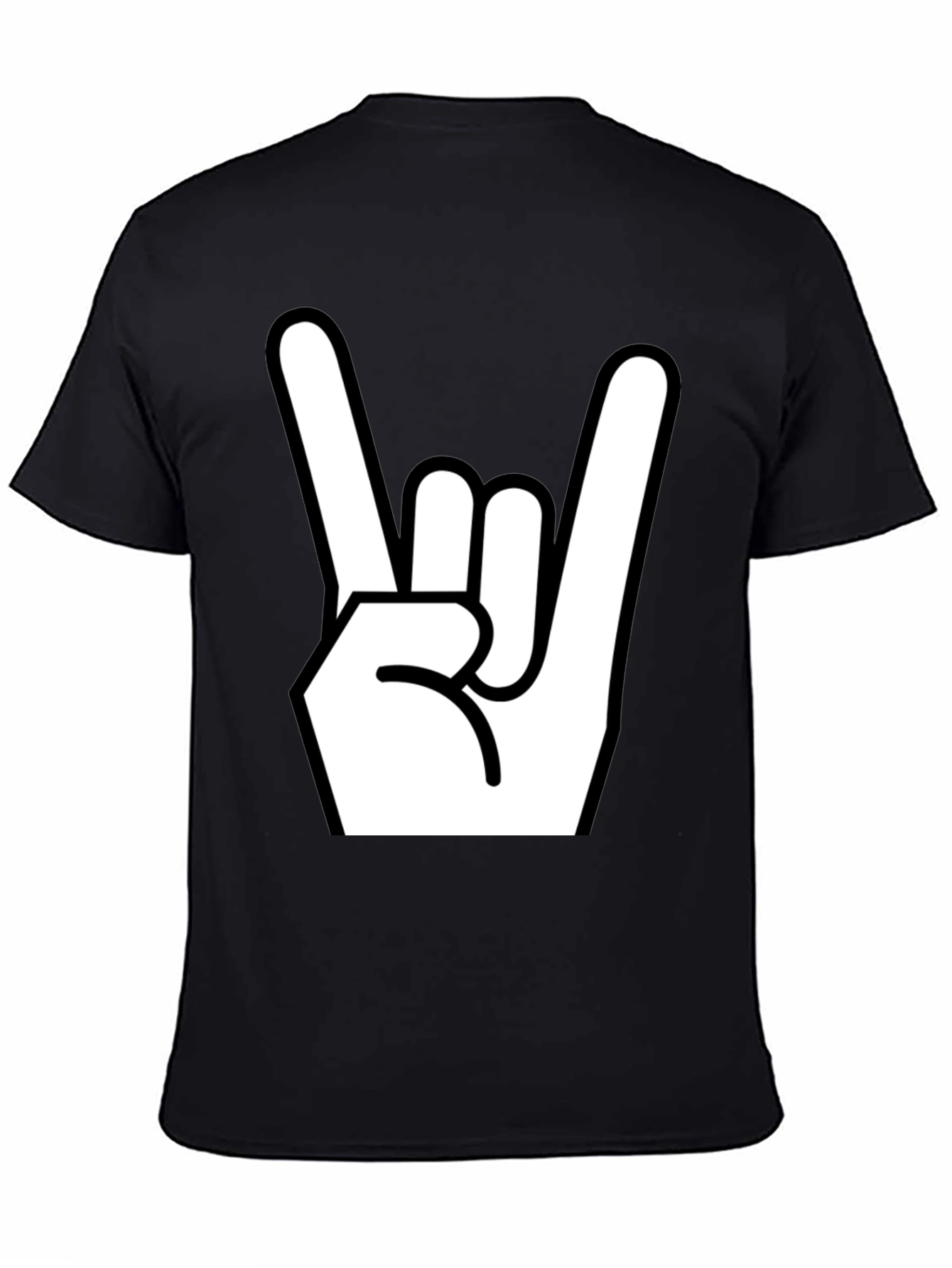 Black Rock On! Graphic Print Black T-Shirt view 4
