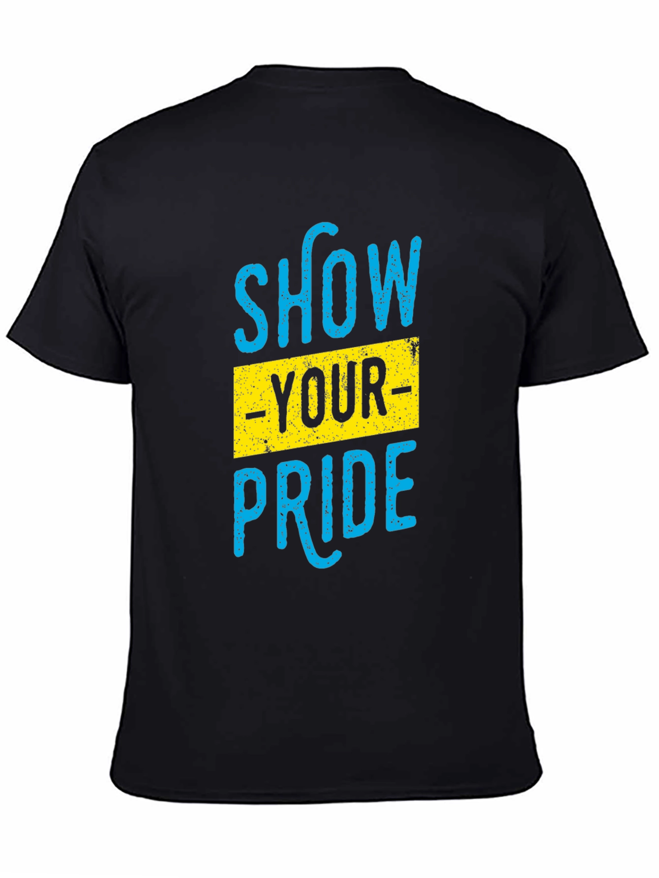 Black Show Your Pride Graphic T-Shirt - Black Cotton Blend view 4