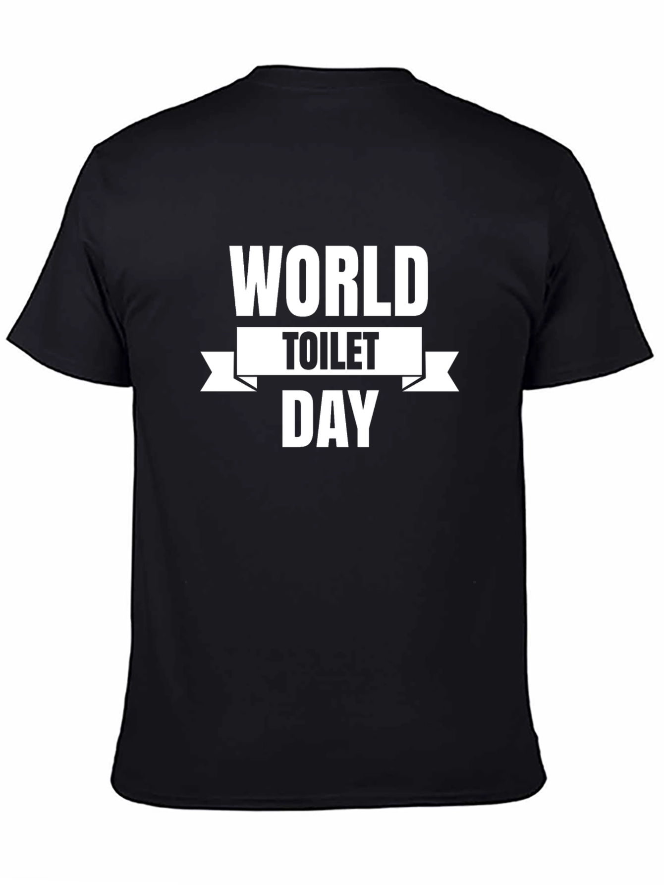 Black World Toilet Day Graphic T-Shirt view 4