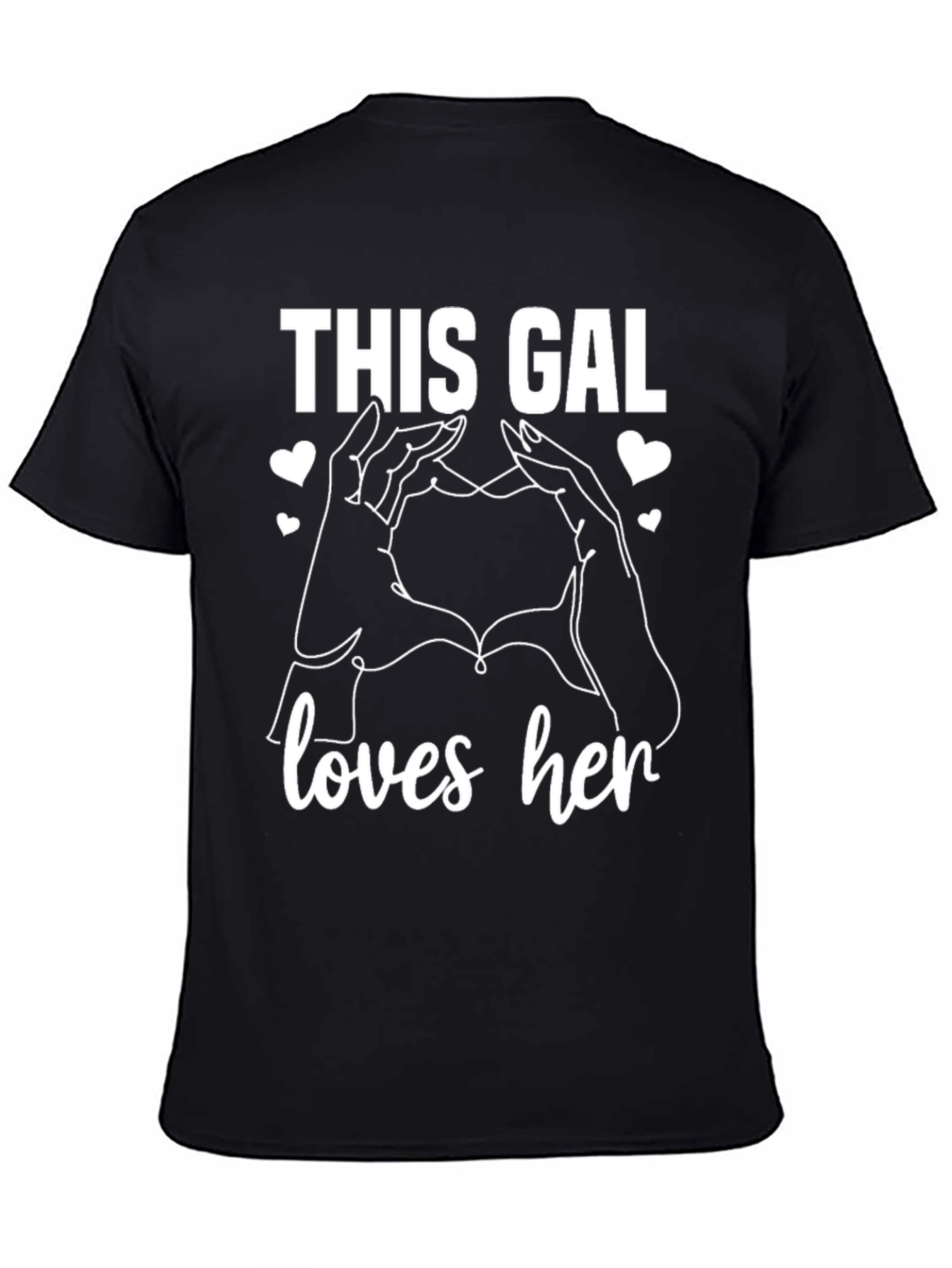 Black This Gal Loves Her T-Shirt Black view 4