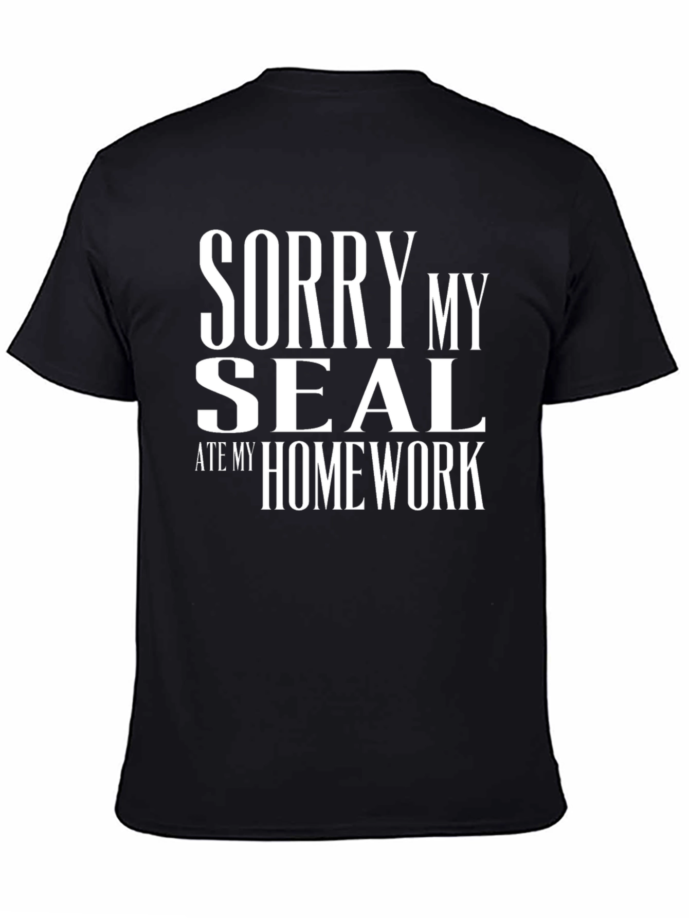 Black Sorry My Seal Ate My Homework Graphic Tee view 4