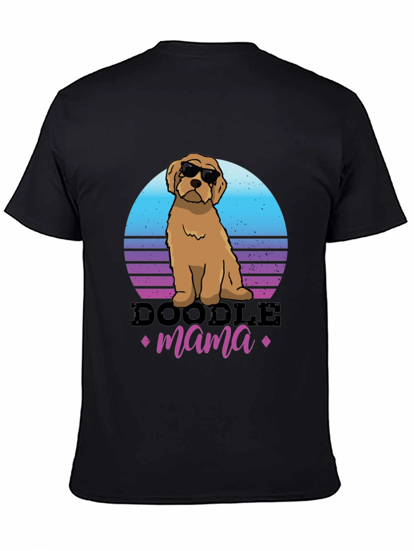 Black Doodle Mama T-Shirt - Dog Lover Tee view 4