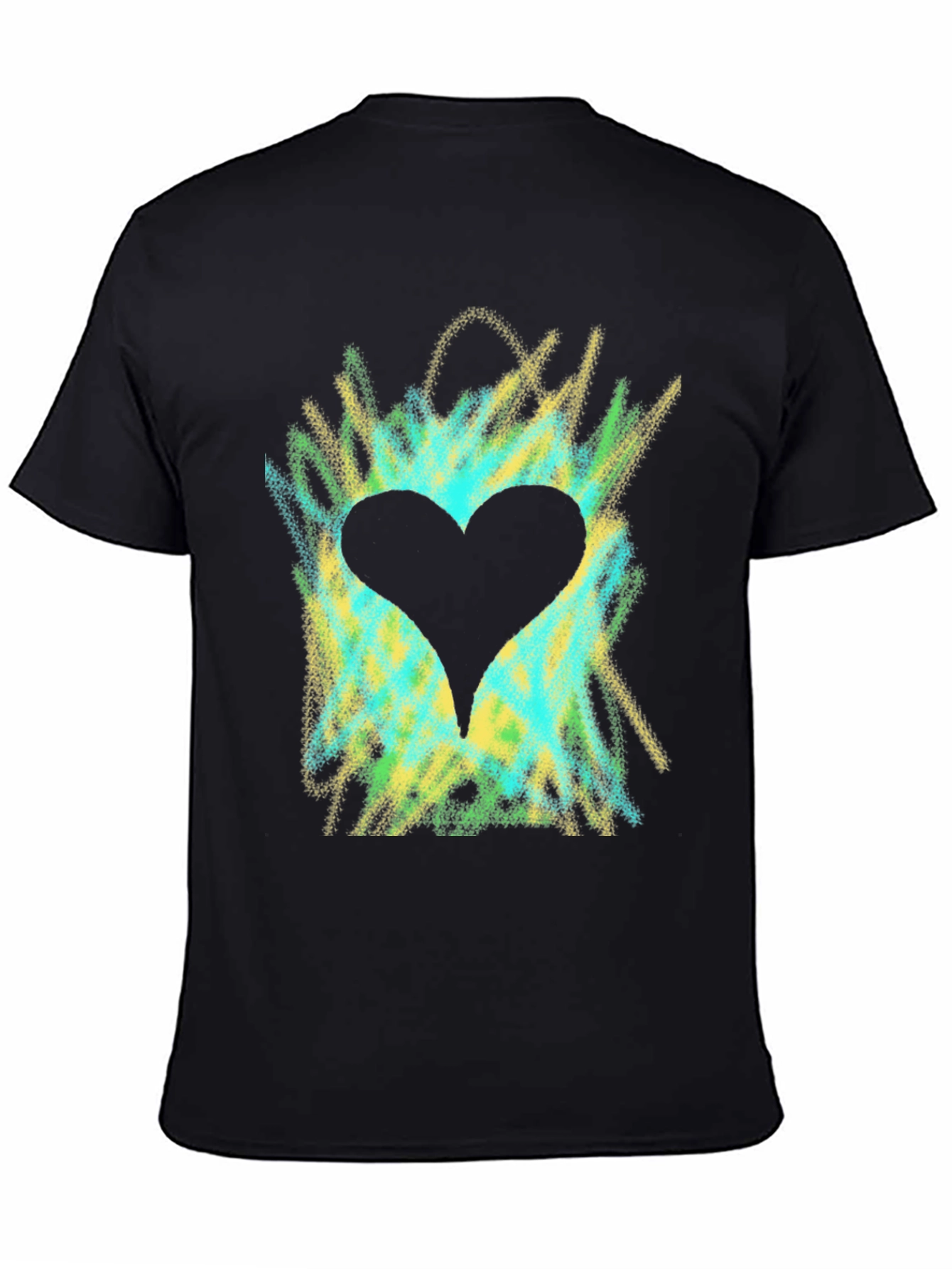 Black Heart Burst Graphic T-Shirt view 4