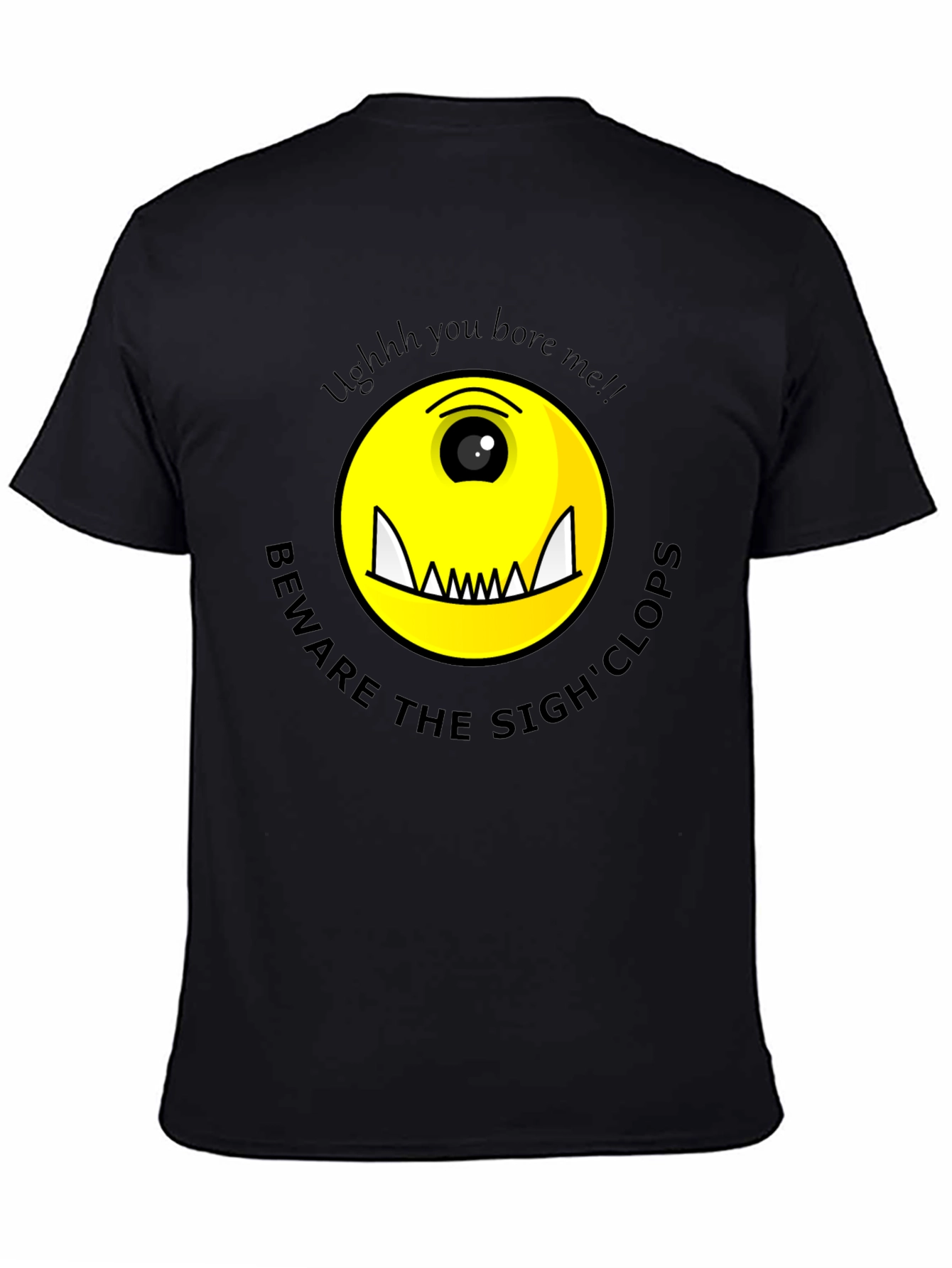 Black Beware The Sigh'clops Monster Graphic Tee view 4