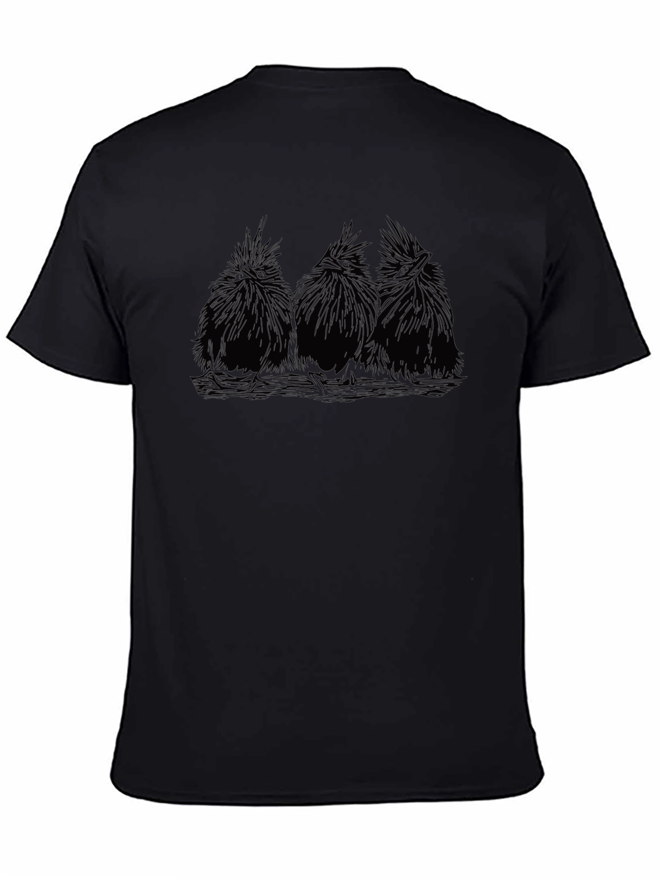Black Black Chicken Flock Graphic Tee view 4