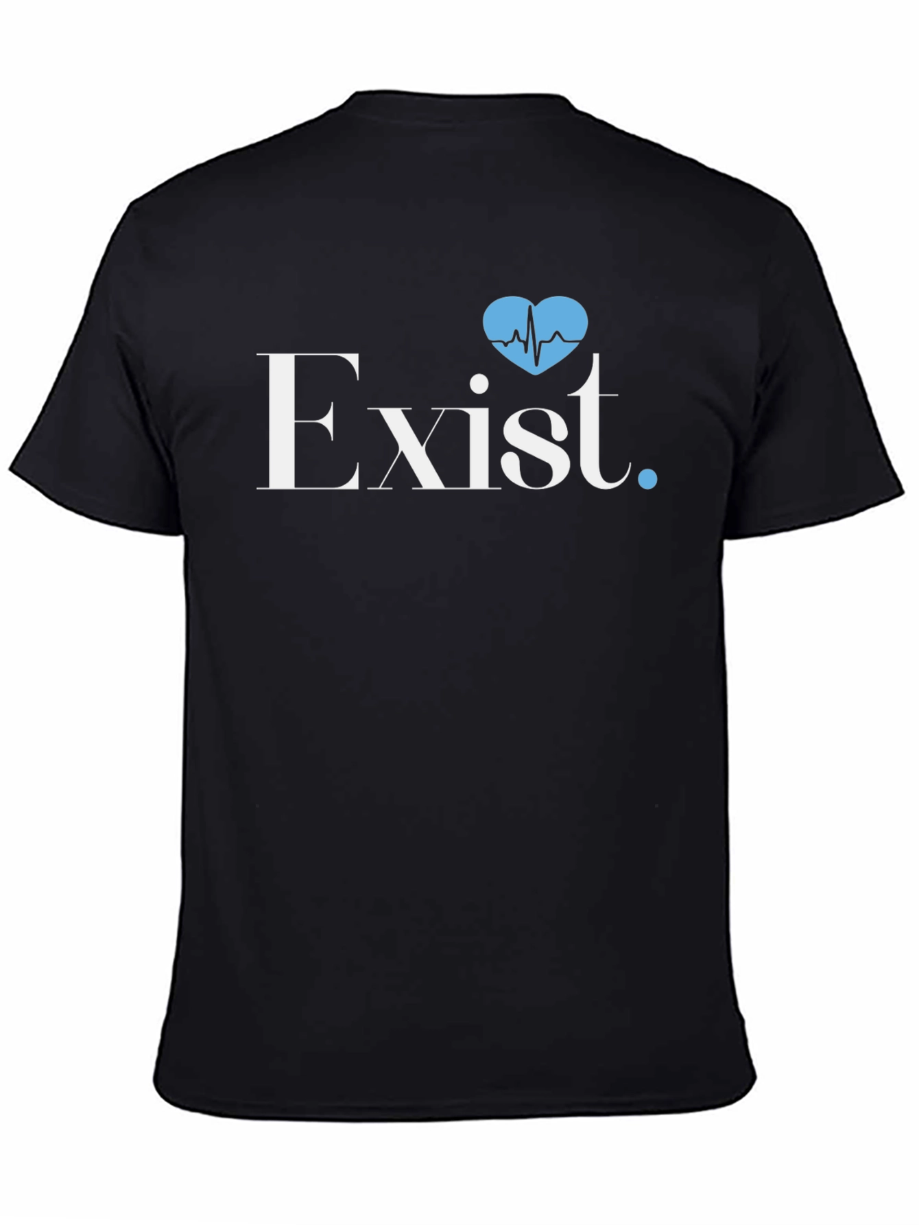 Black Exist Heartbeat Graphic Tee - Stylish Comfort view 4
