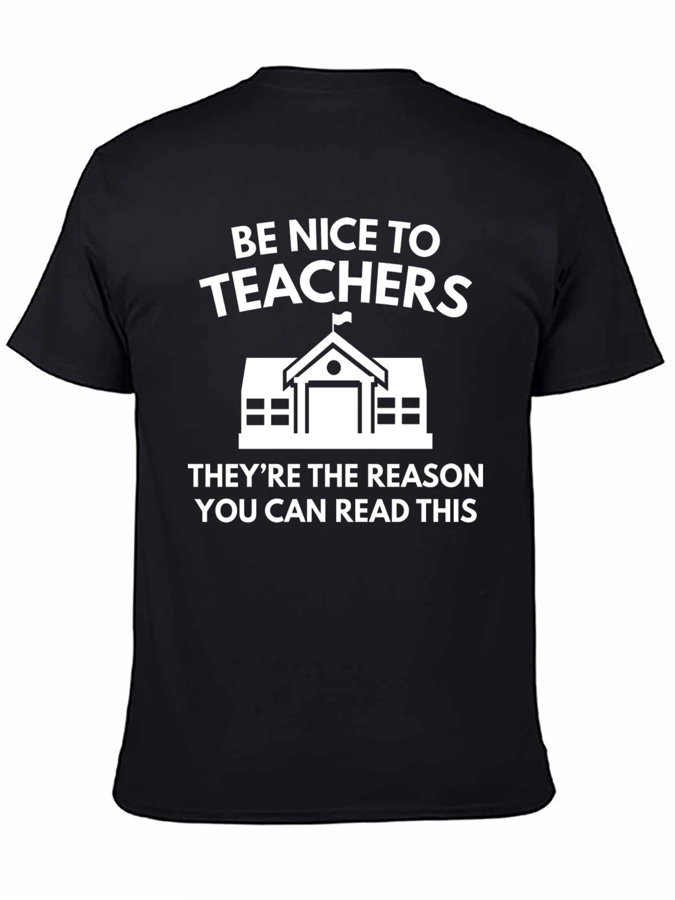 Black Be Nice To Teachers Graphic T-Shirt view 4