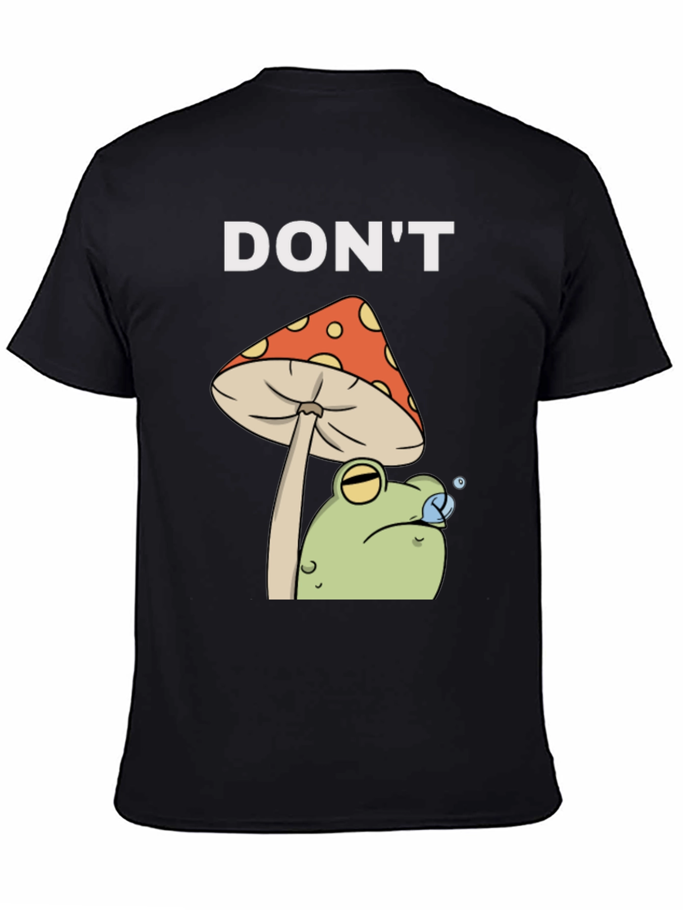 Black Don't Frog on Mushroom Graphic Tee view 4