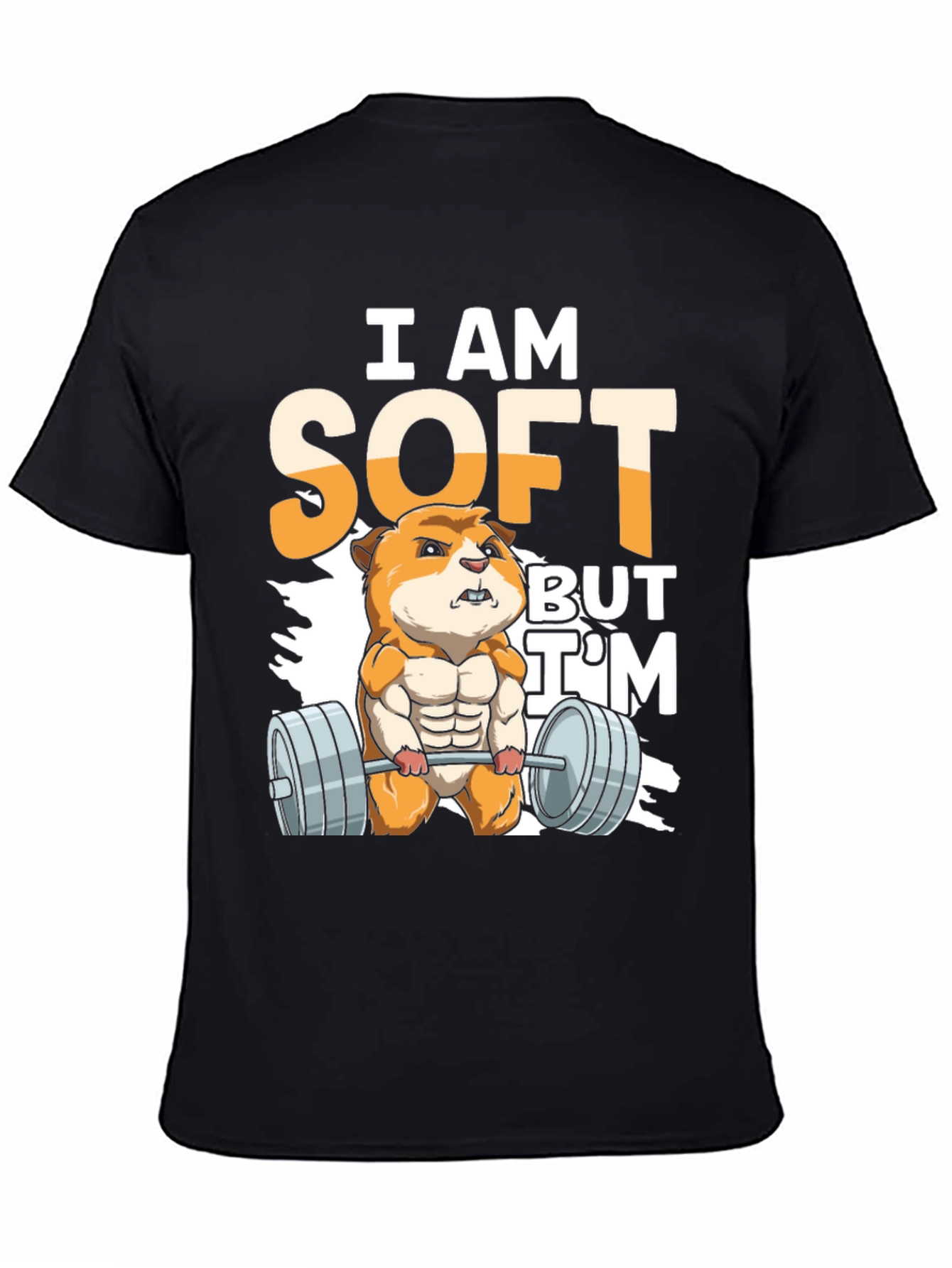 Black I Am Soft But I'm Strong T-Shirt view 4