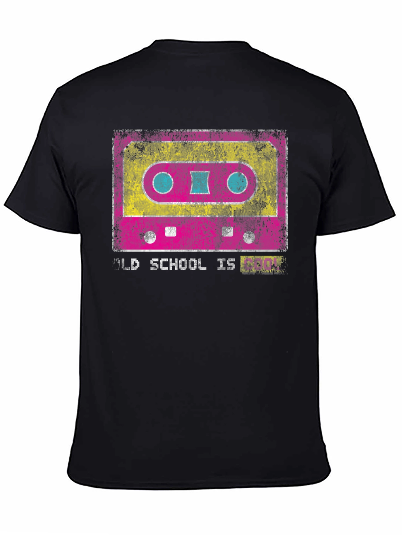 Black Retro Cassette Tape Graphic T-Shirt - Old School Cool view 4