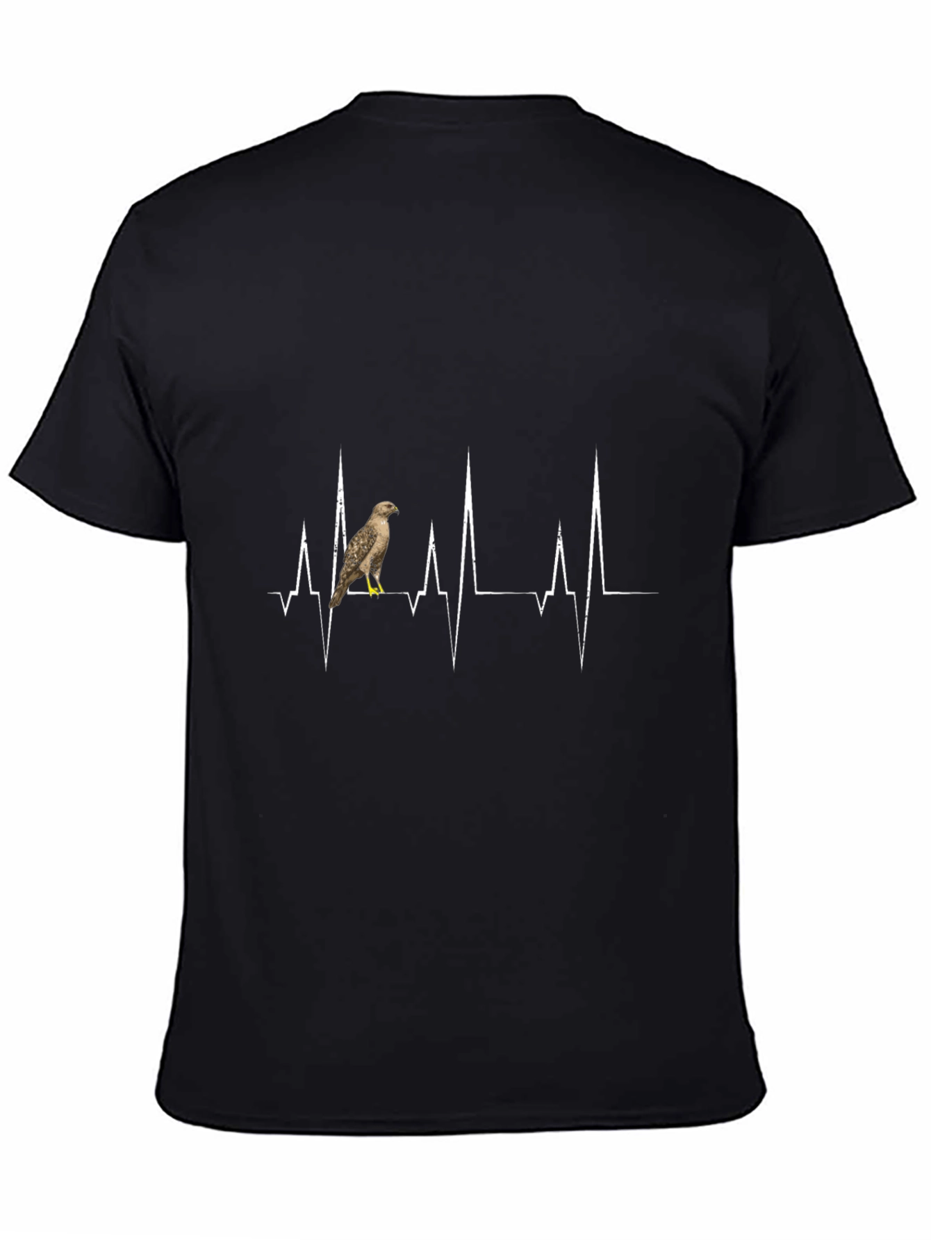 Black Hawk Heartbeat Graphic Tee - Black Cotton T-Shirt view 4